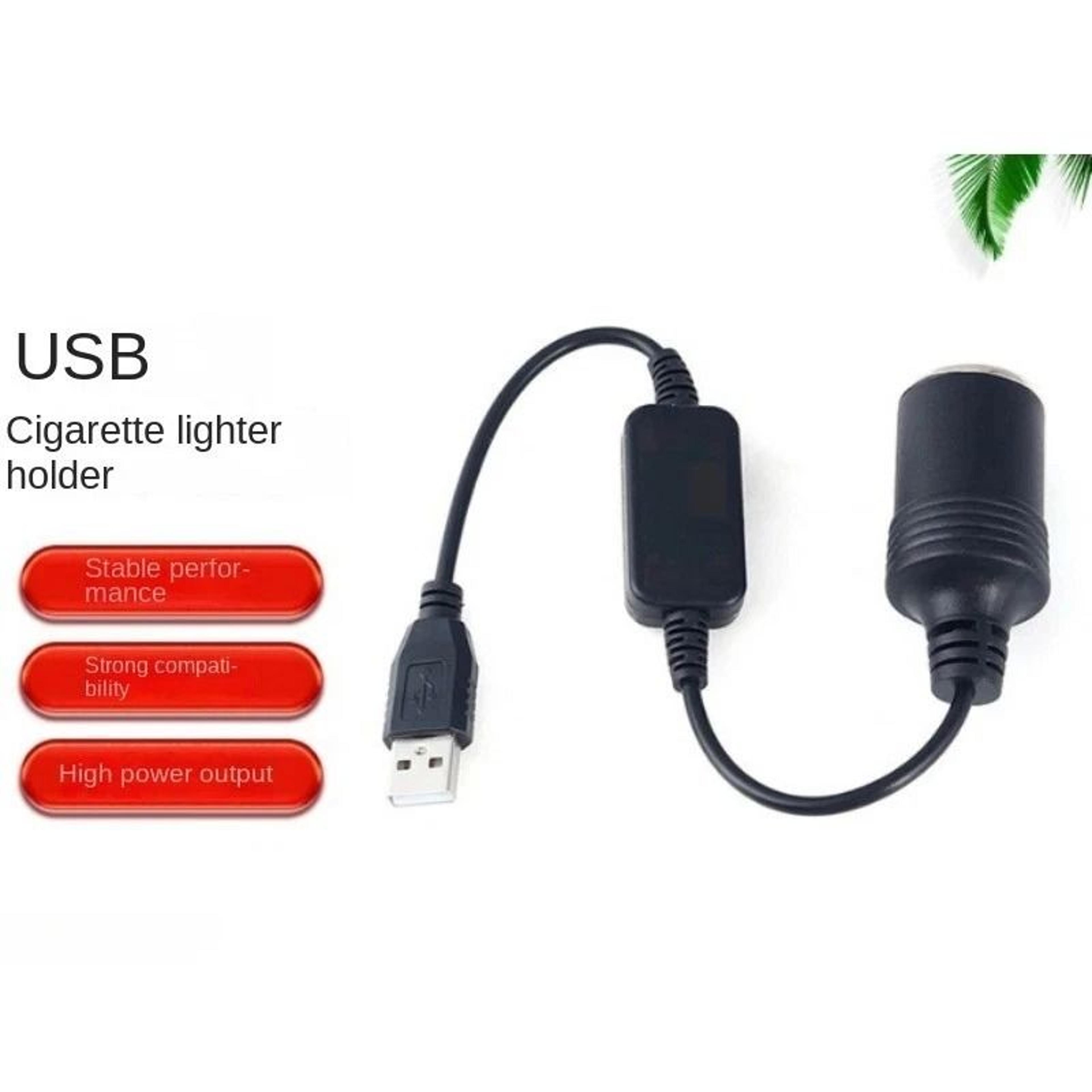 Portable USB To Converter Car Cigarette Lighter Adapter Power Cable For On The Go Power 4