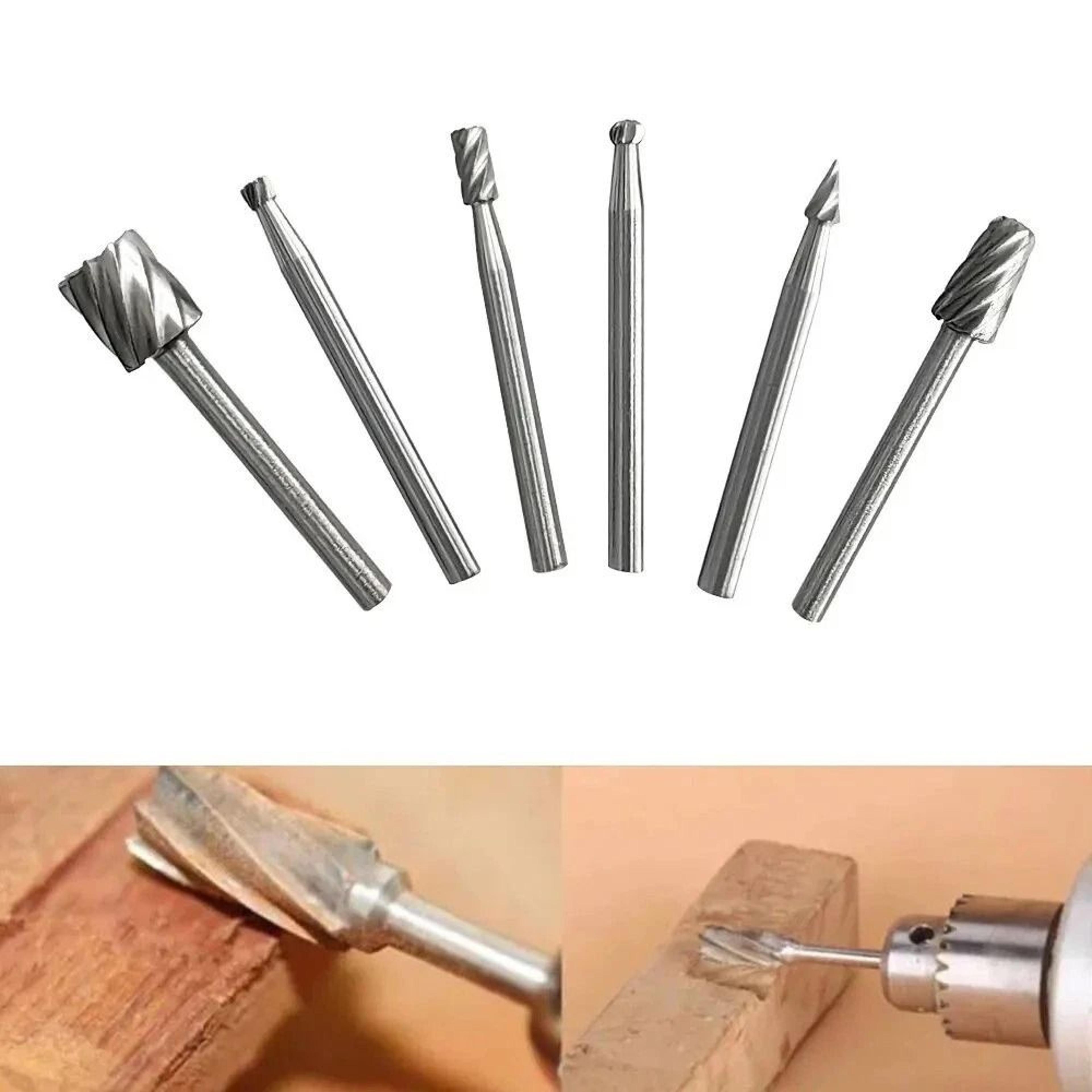 Precision HSS Rotary File Set For Woodworking  DIY Detail Trimming 2