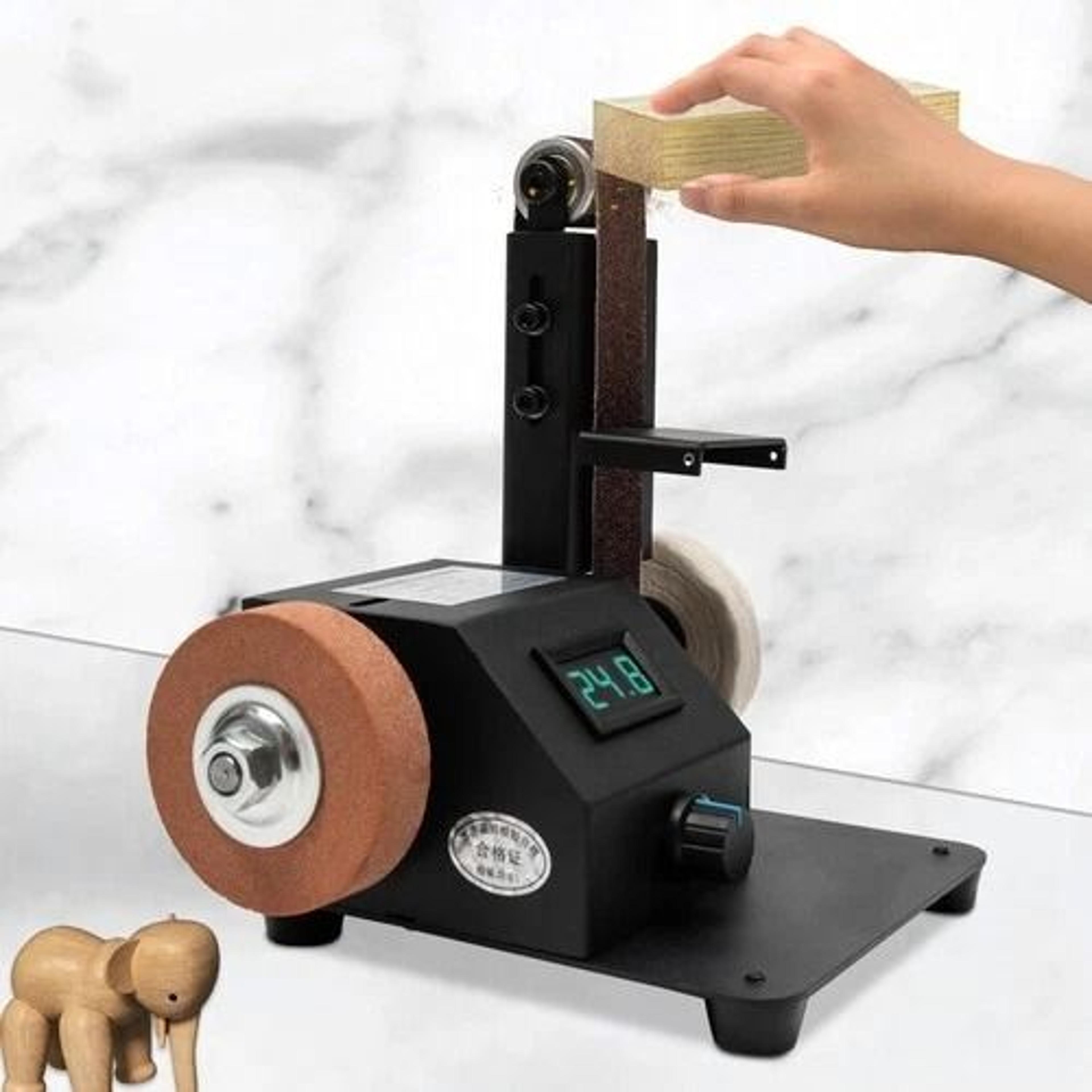Precision Bench Belt Sander Knife Sharpener Tool With Belt Table Polishing Sander 1