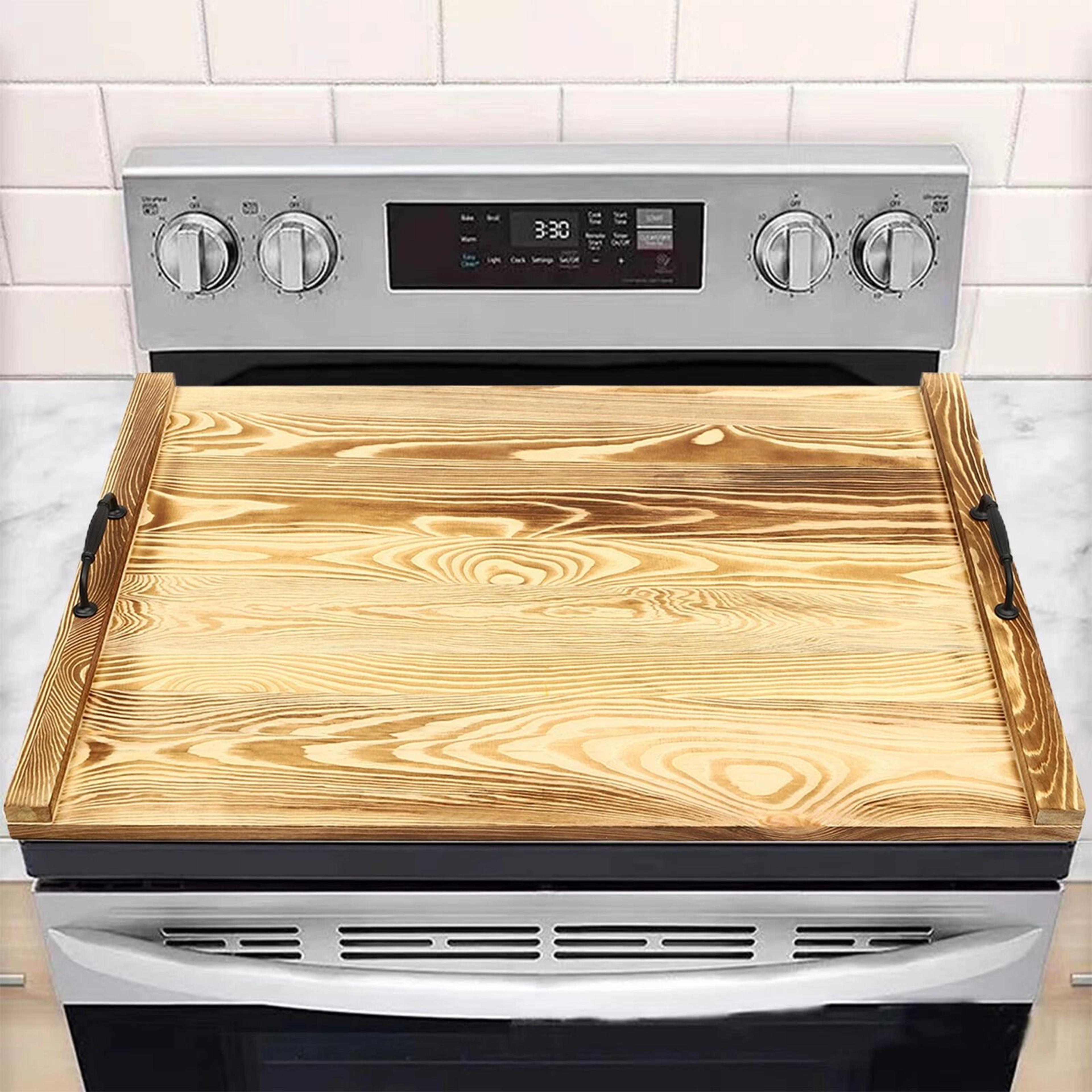 premium pine wood stove top cover noodle board for gas & electric stoves