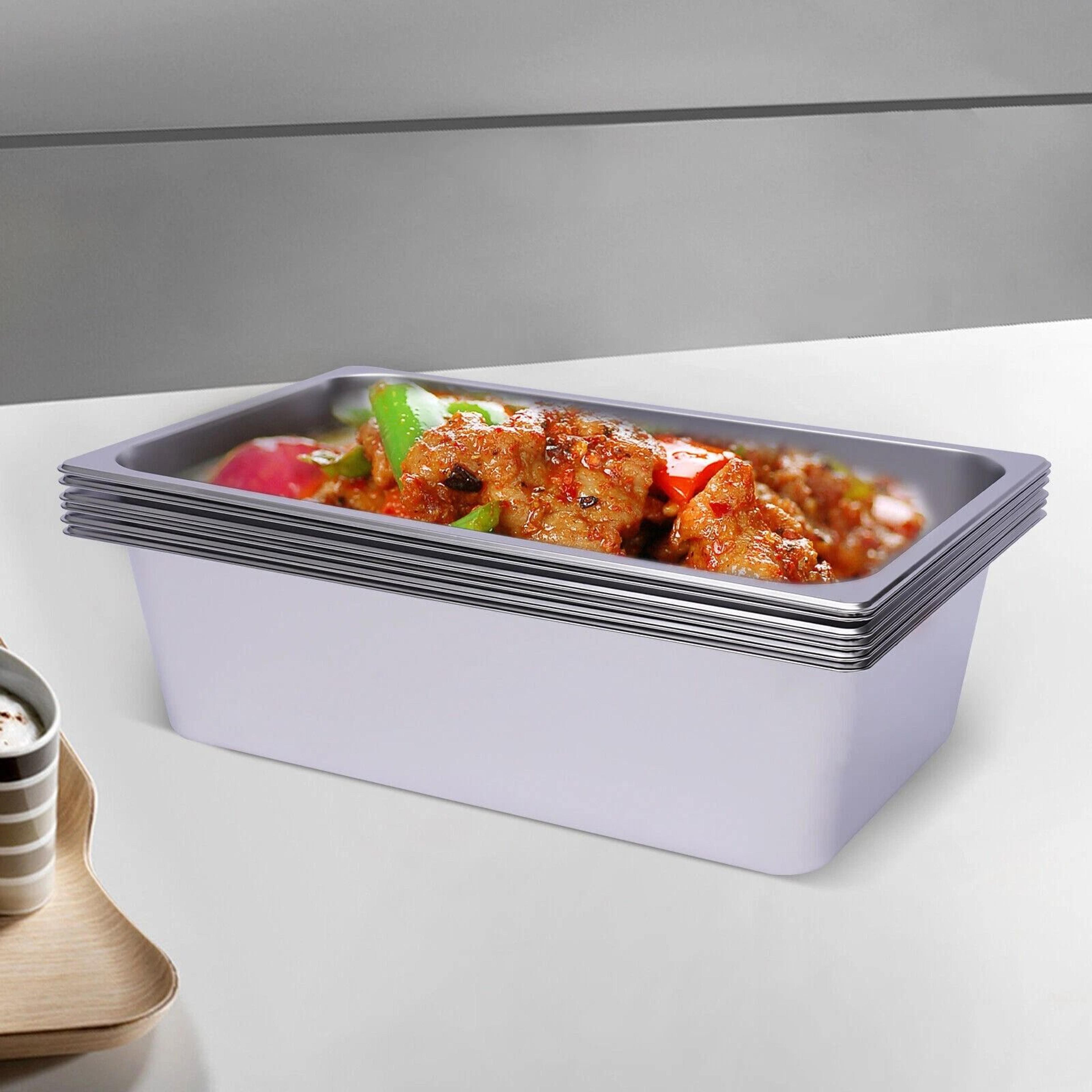Premium Full Deep Stainless Steel Hotel Food Prep Pans Steam Table Set 5