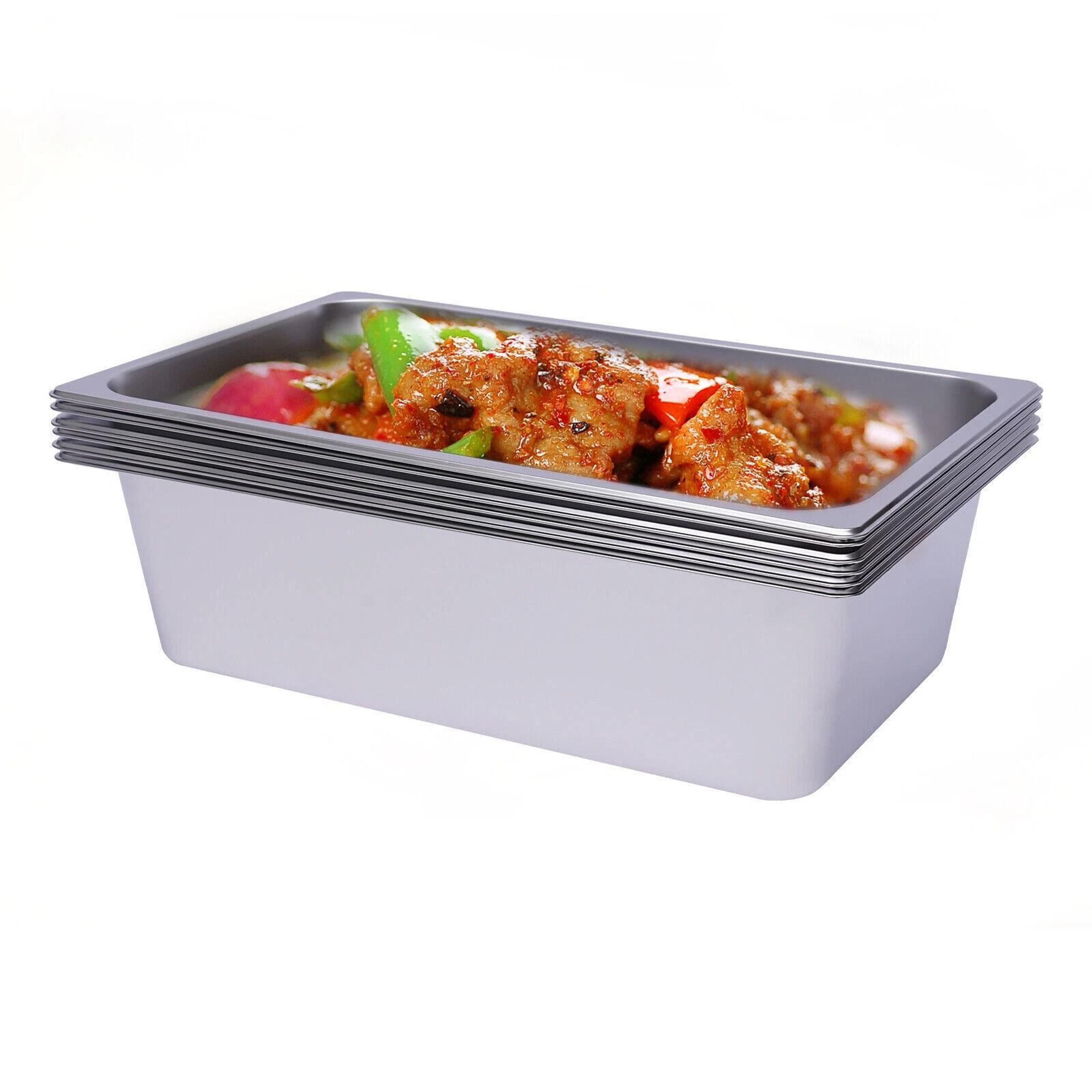 Premium Full Deep Stainless Steel Hotel Food Prep Pans Steam Table Set 3