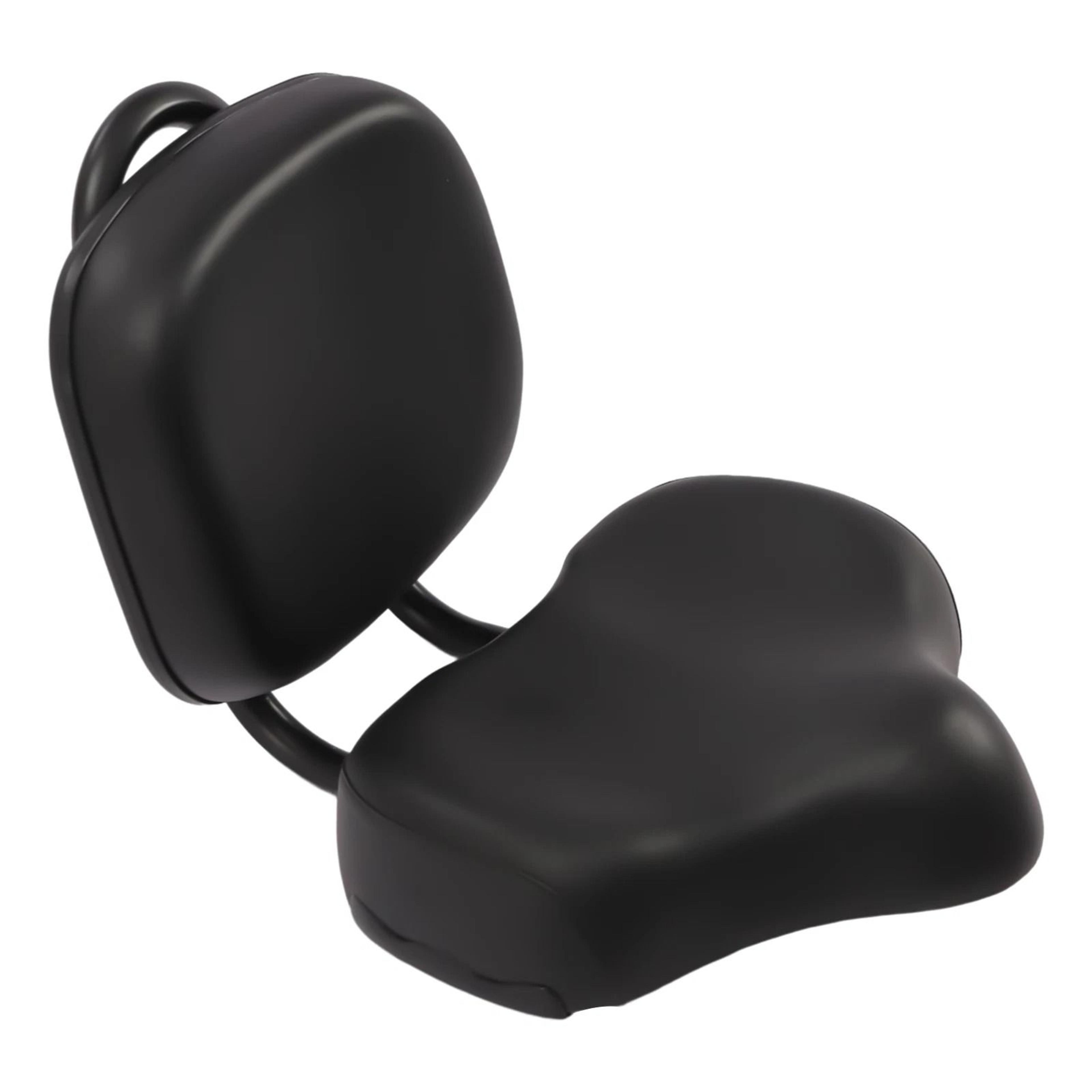 extra wide comfort bike saddle seat with padded backrest soft leather cushion