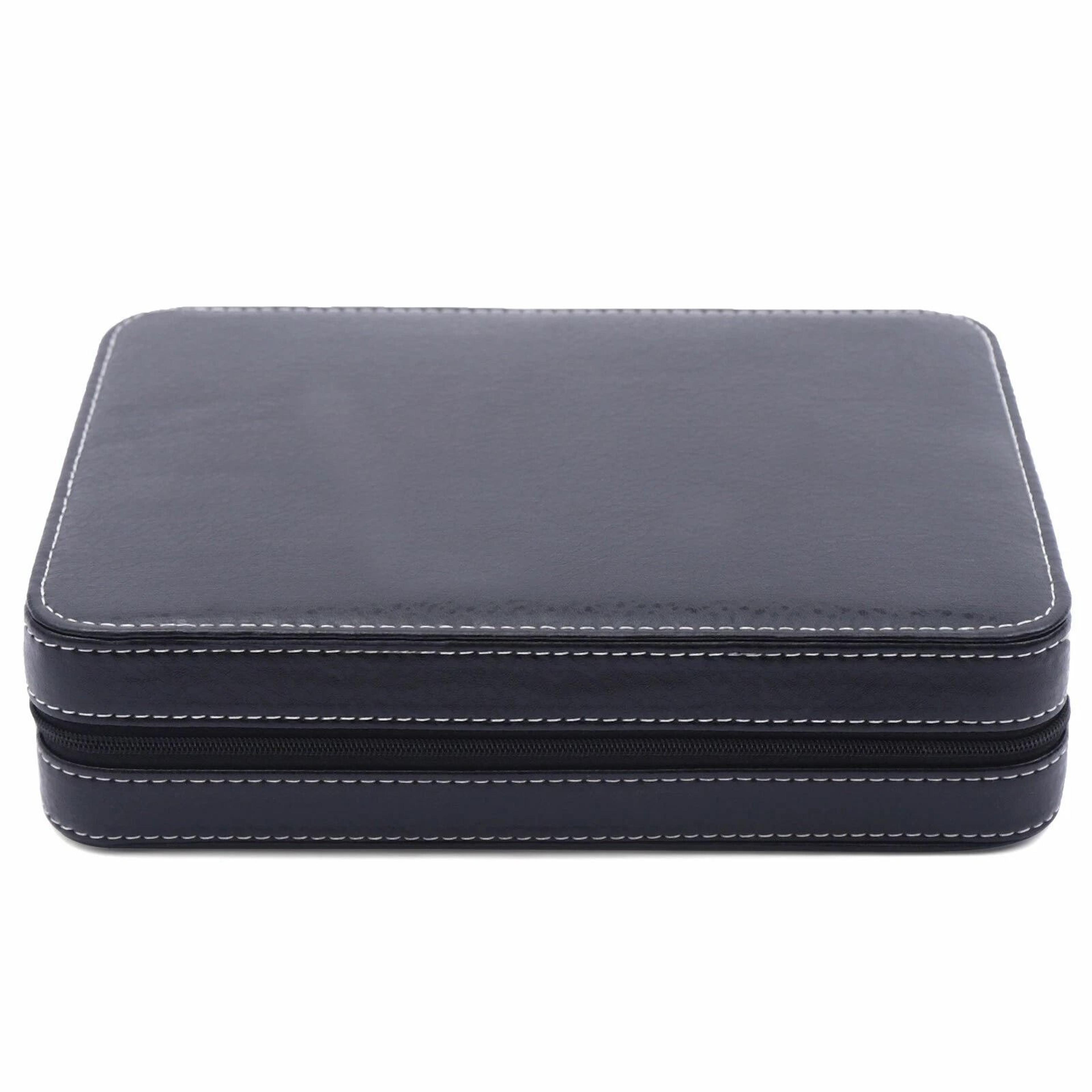 Premium Slot Watch Storage Case Portable Travel Watch Organizer With Zipper PU Leather 1