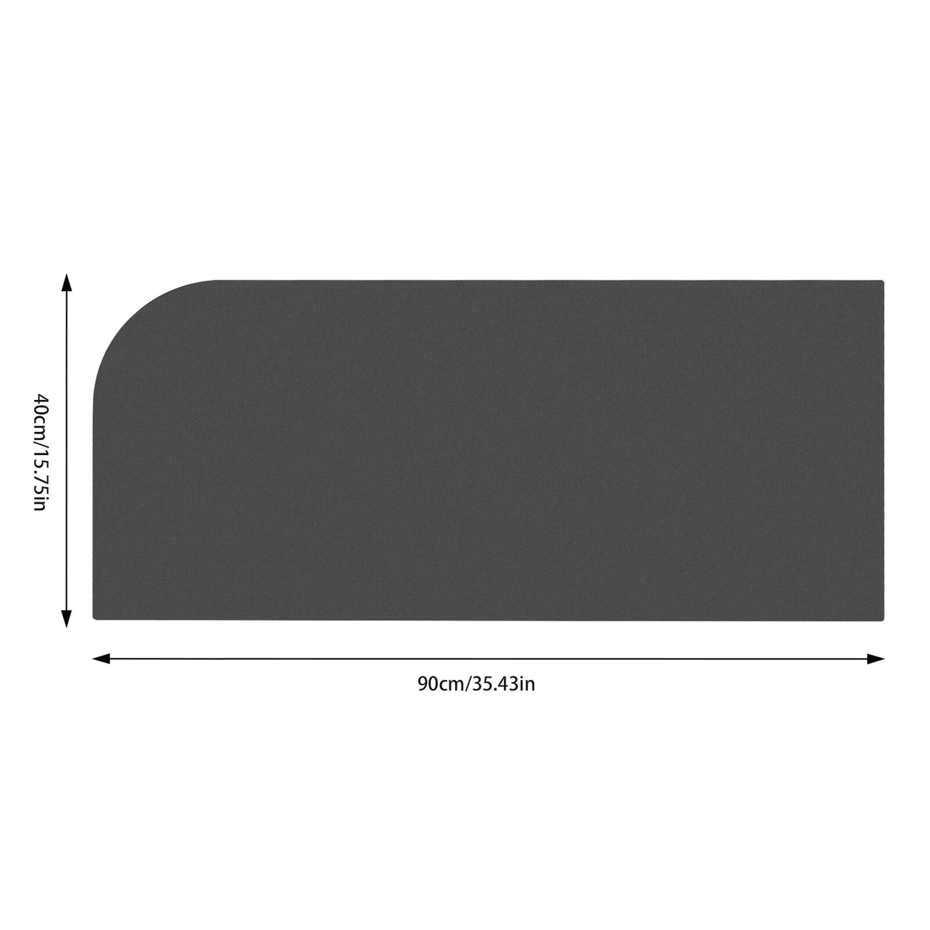 Wall Mounted Urinal Privacy Screen Panel Durable Black Restroom Partition 14