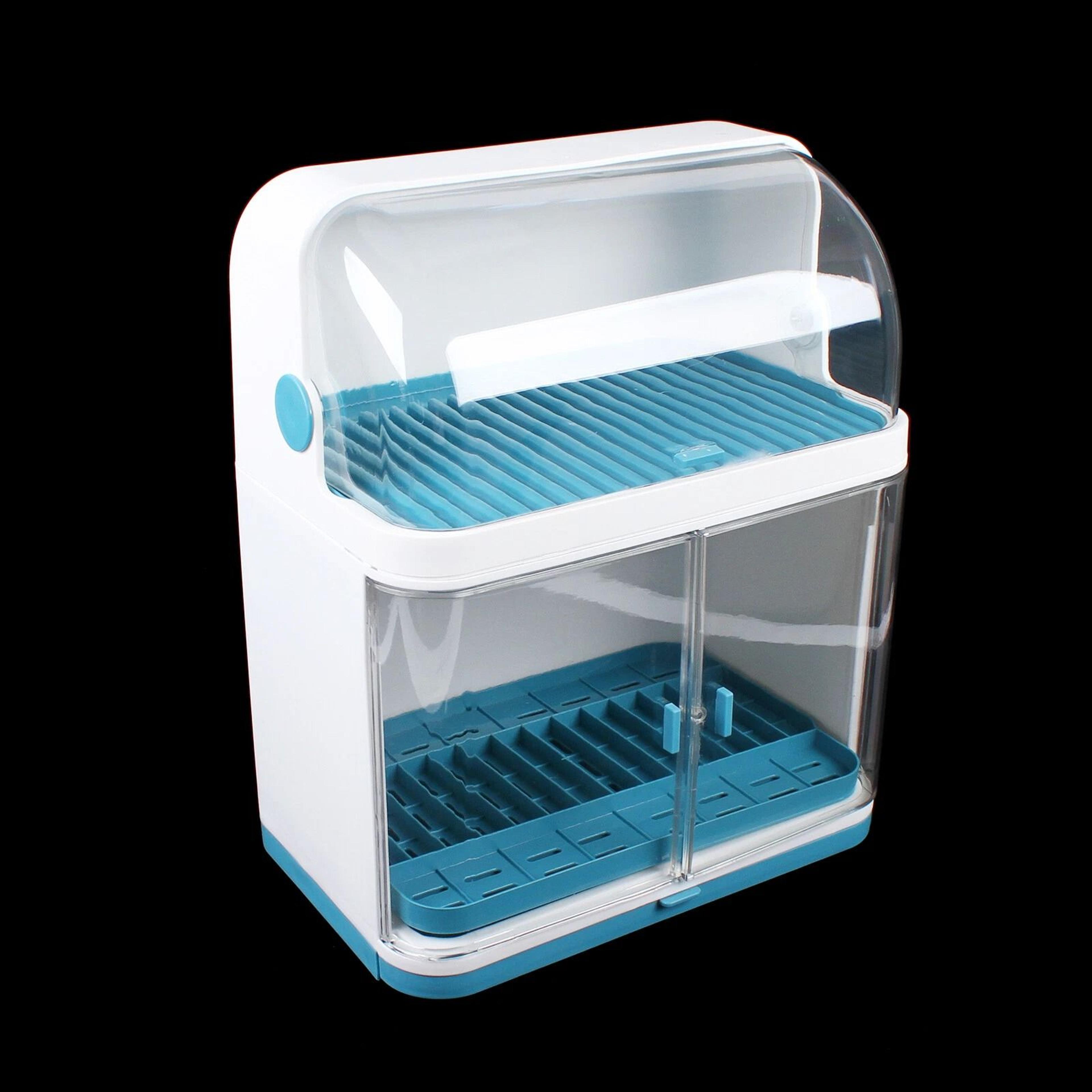 dish drying rack with cover for plates bowls and cups