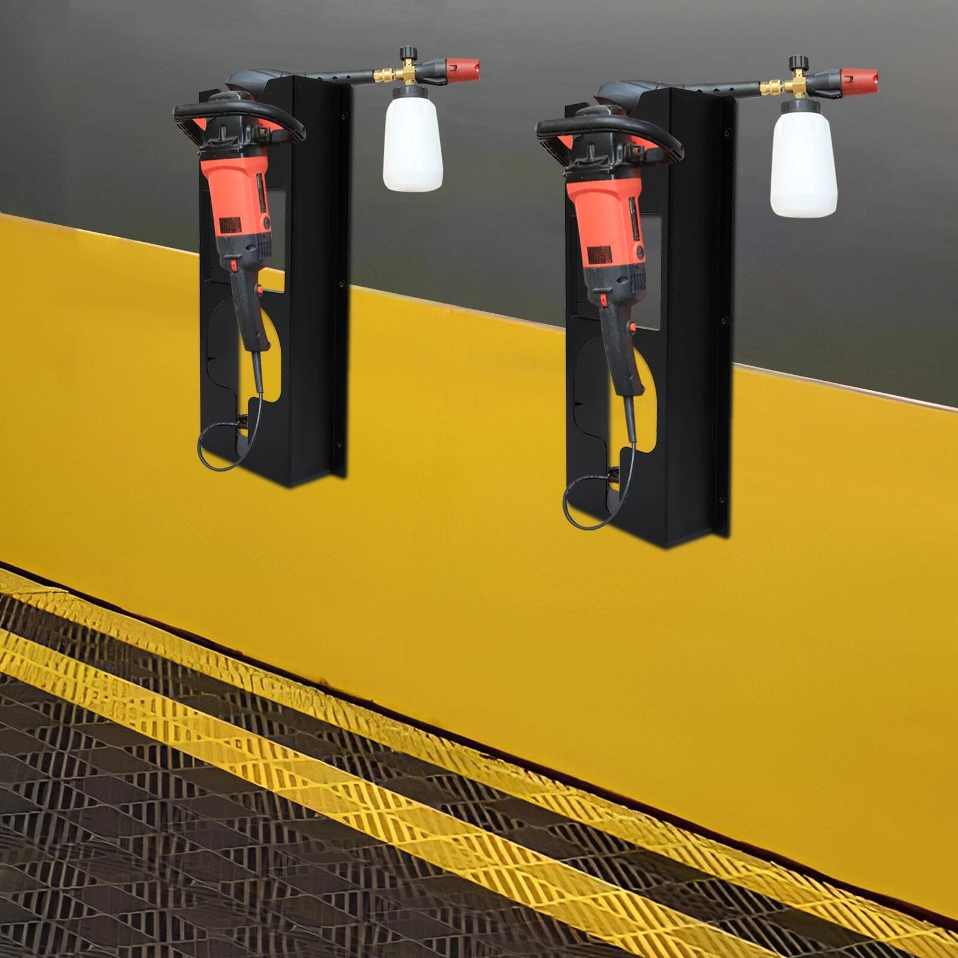 heavy duty wall mount polisher holder & buffer polisher rack polishing machine storage