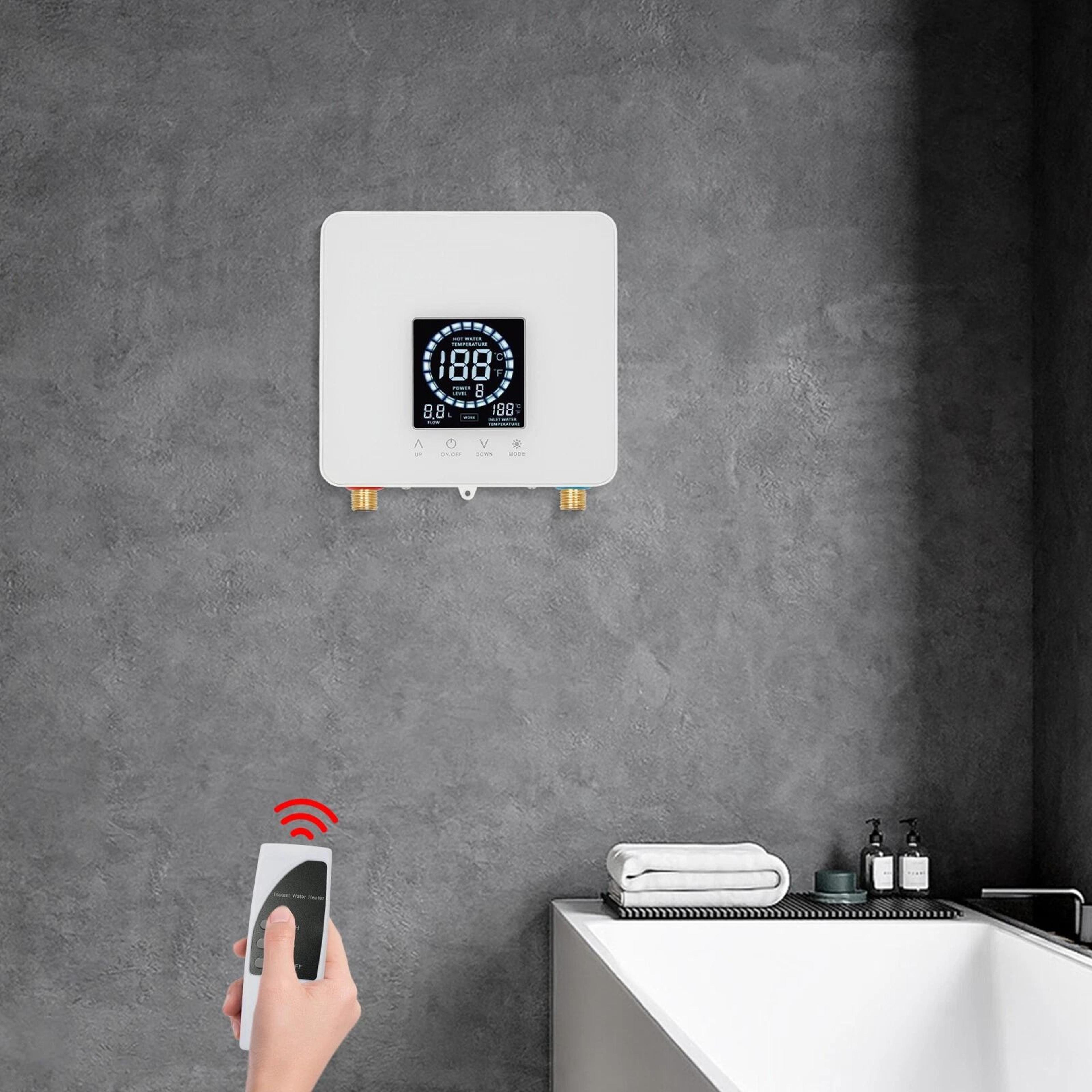 instant electric tankless water heater with led display fast hot water solution