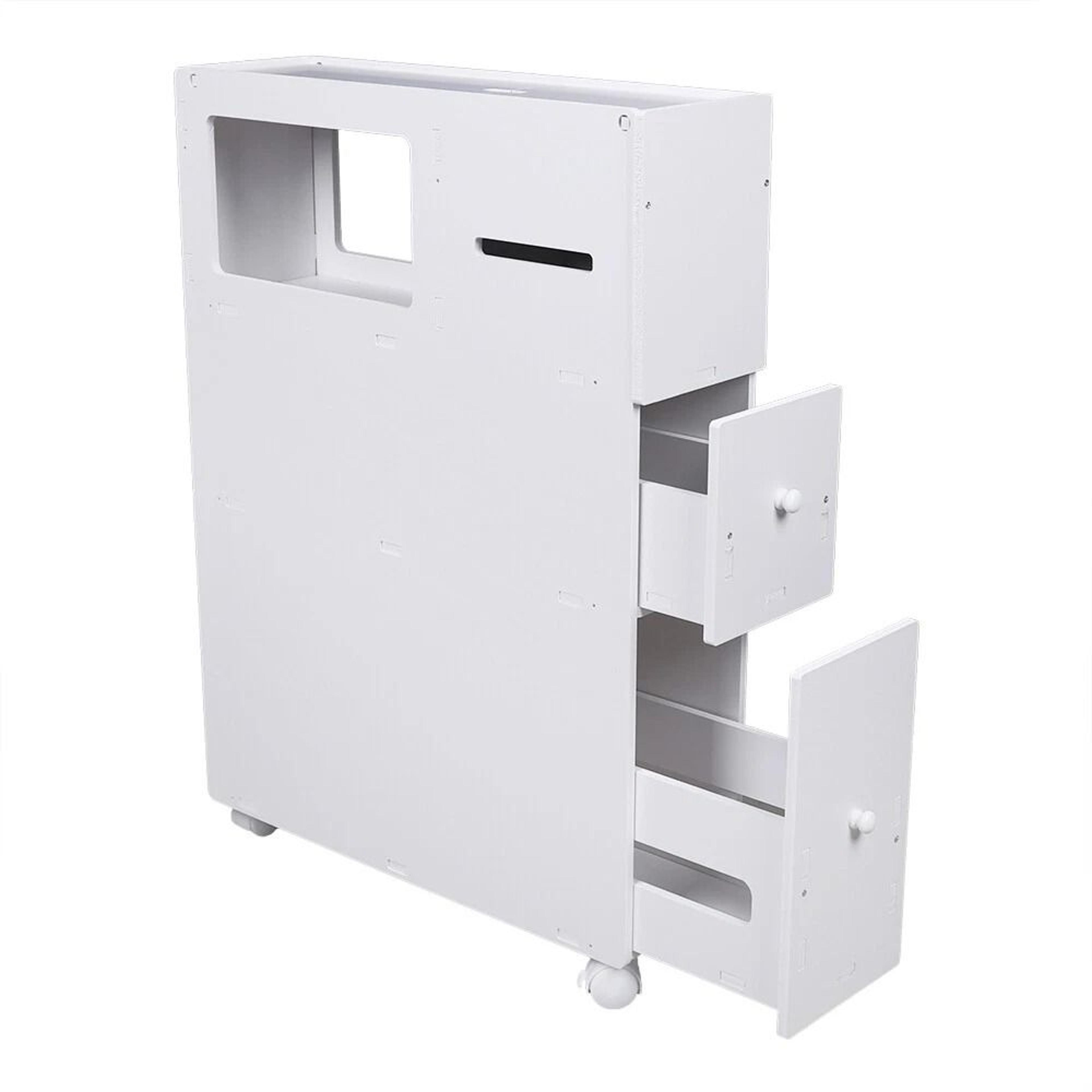 slim bathroom storage cabinet floor standing narrow toilet organizer shelfs
