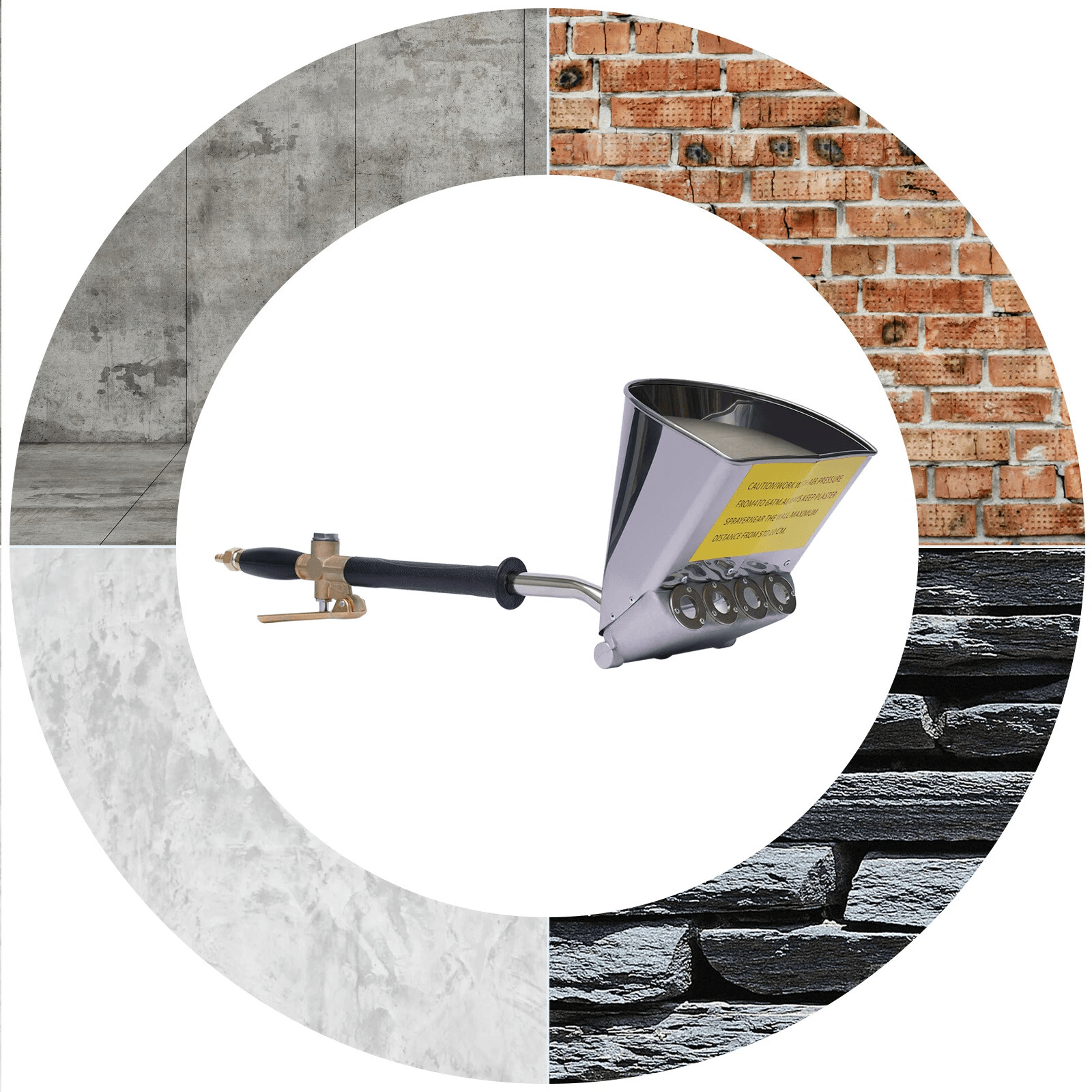 Jet Air Stucco Hopper Sprayer For Cement Texture And Wall Coating Application 3