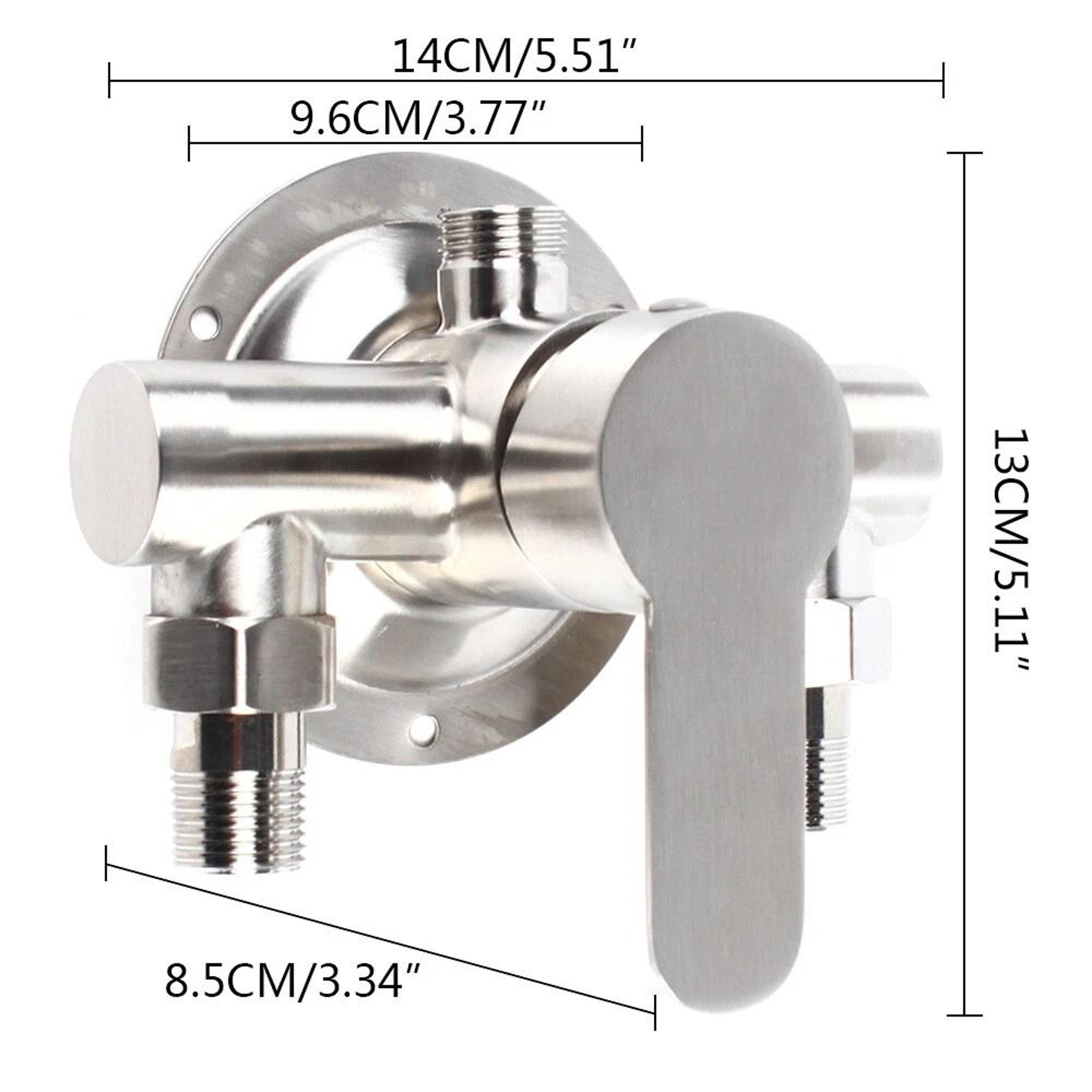 Premium Wall Mount Shower Faucet Valve Bath Mixer With Copper Finish 7