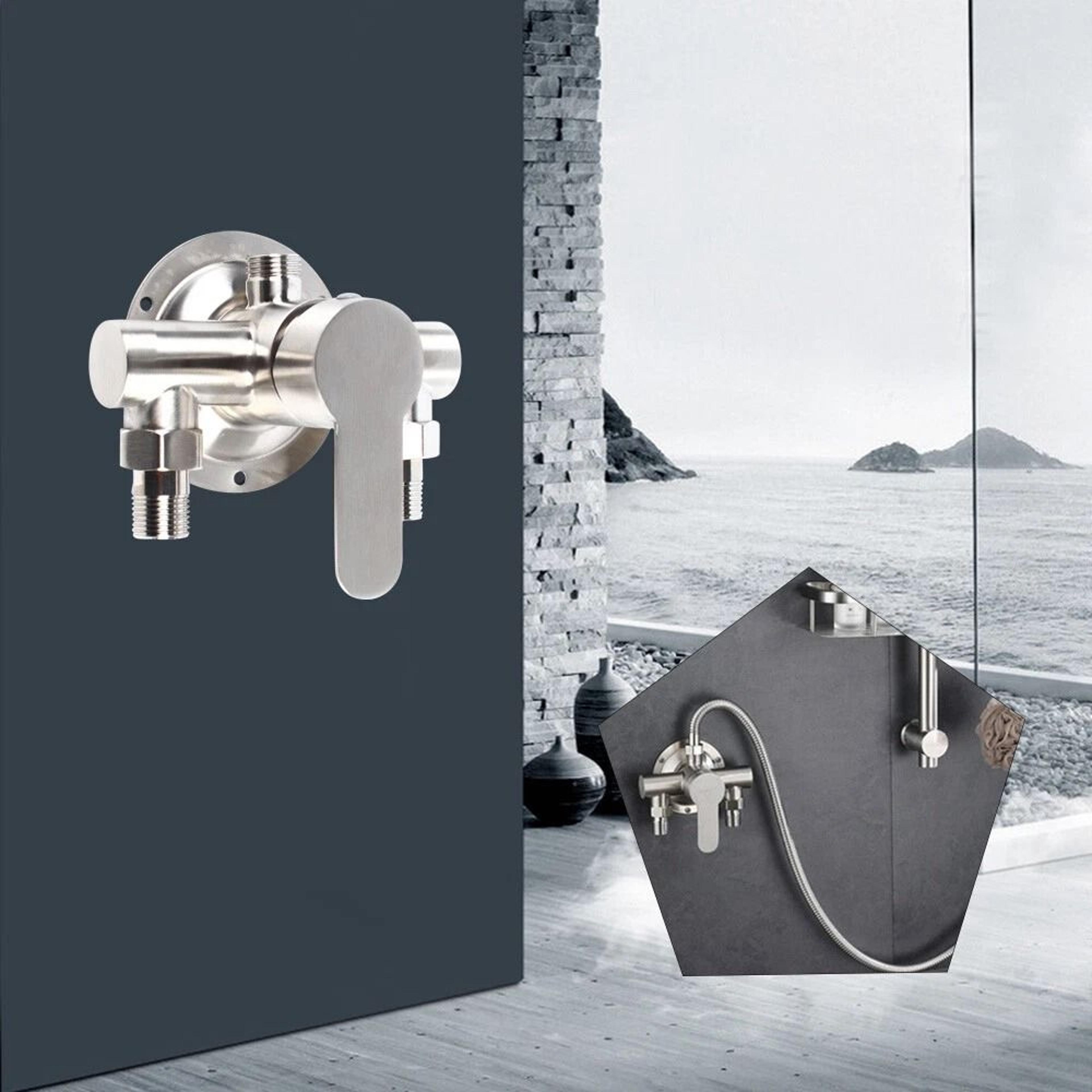 premium wall mount shower faucet valve bath mixer with copper finish