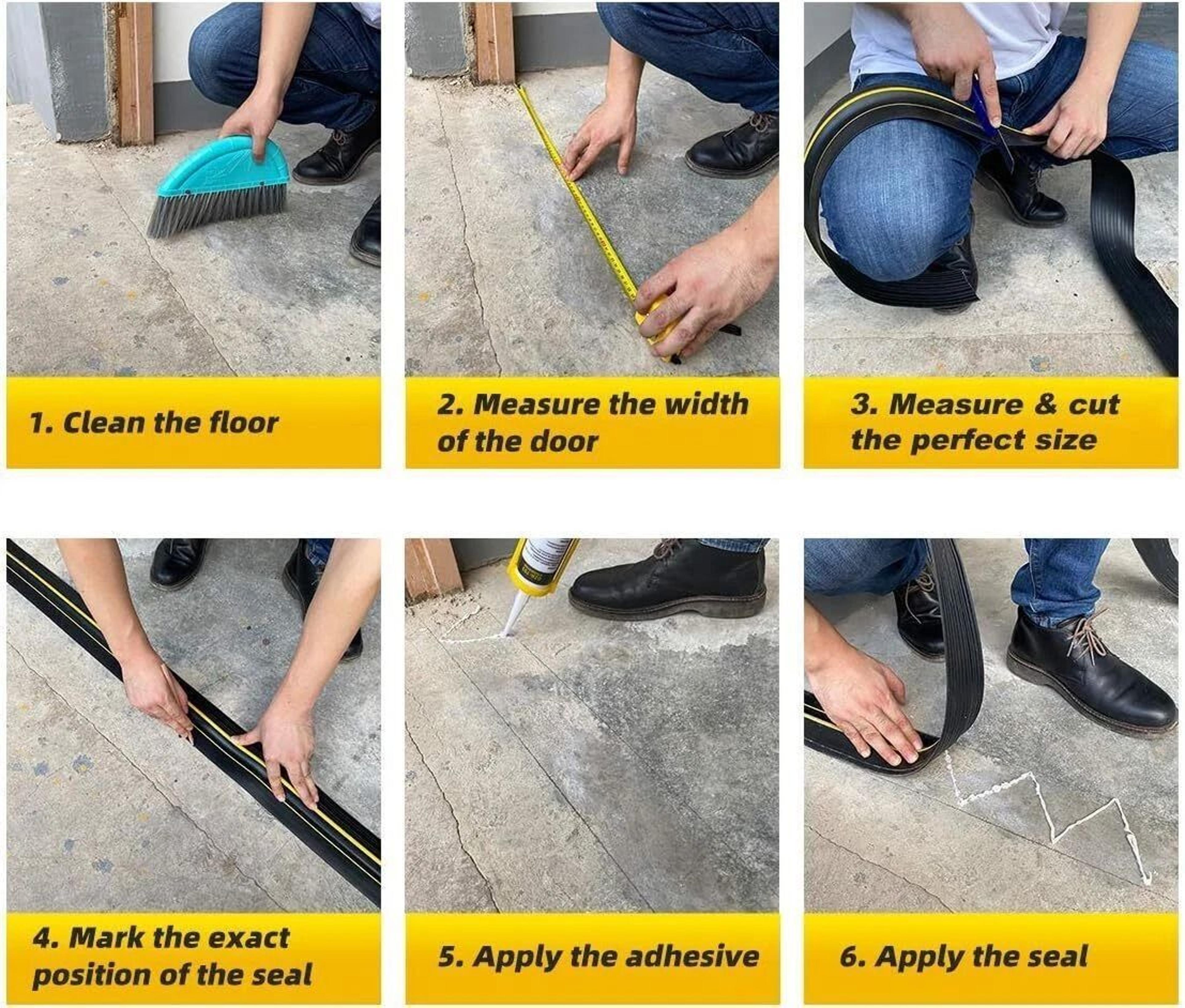 Premium Garage Door Threshold Seal Weatherproof Rubber Bottom Weather Stripping 9