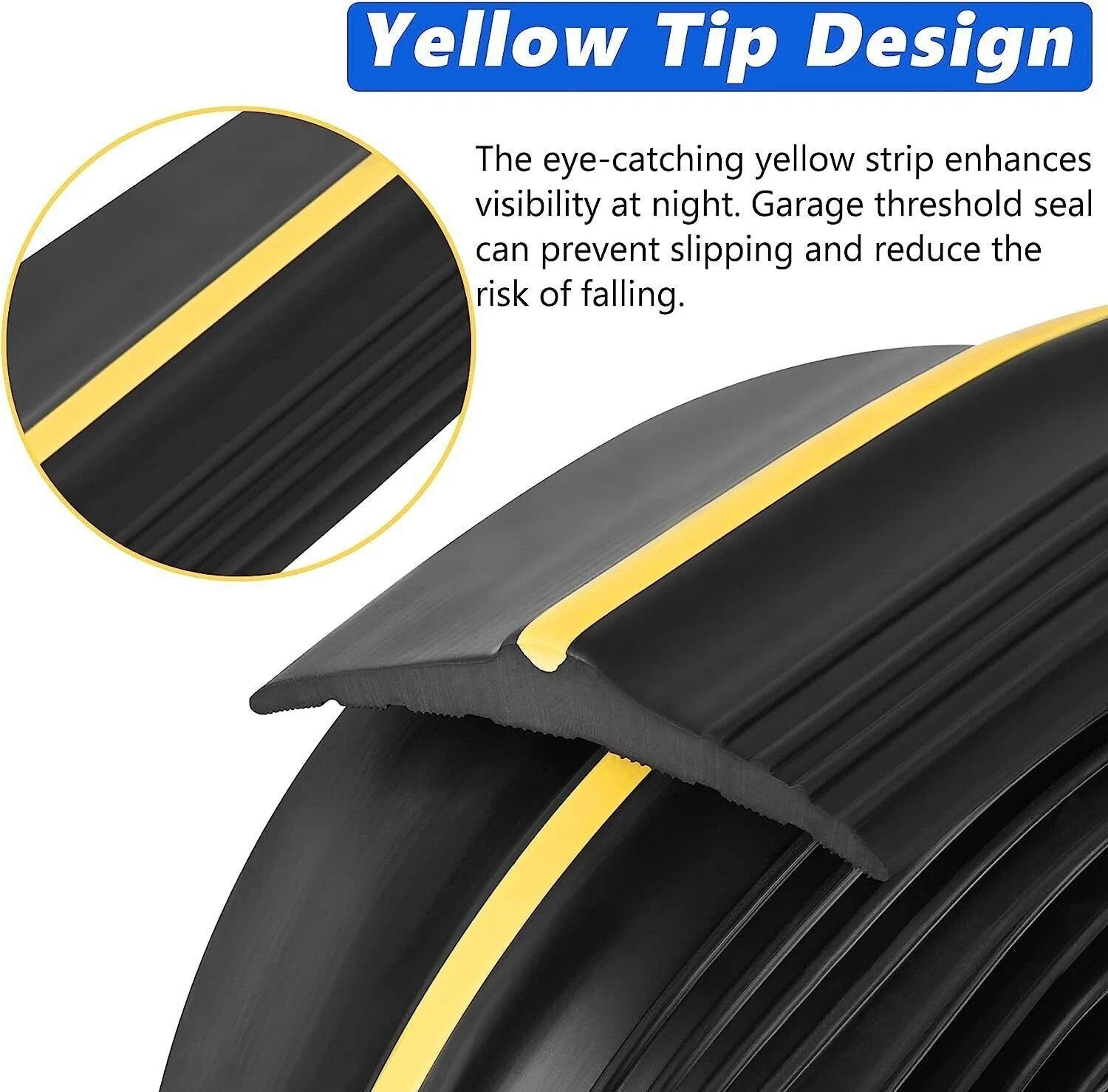 Premium Garage Door Threshold Seal Weatherproof Rubber Bottom Weather Stripping 15