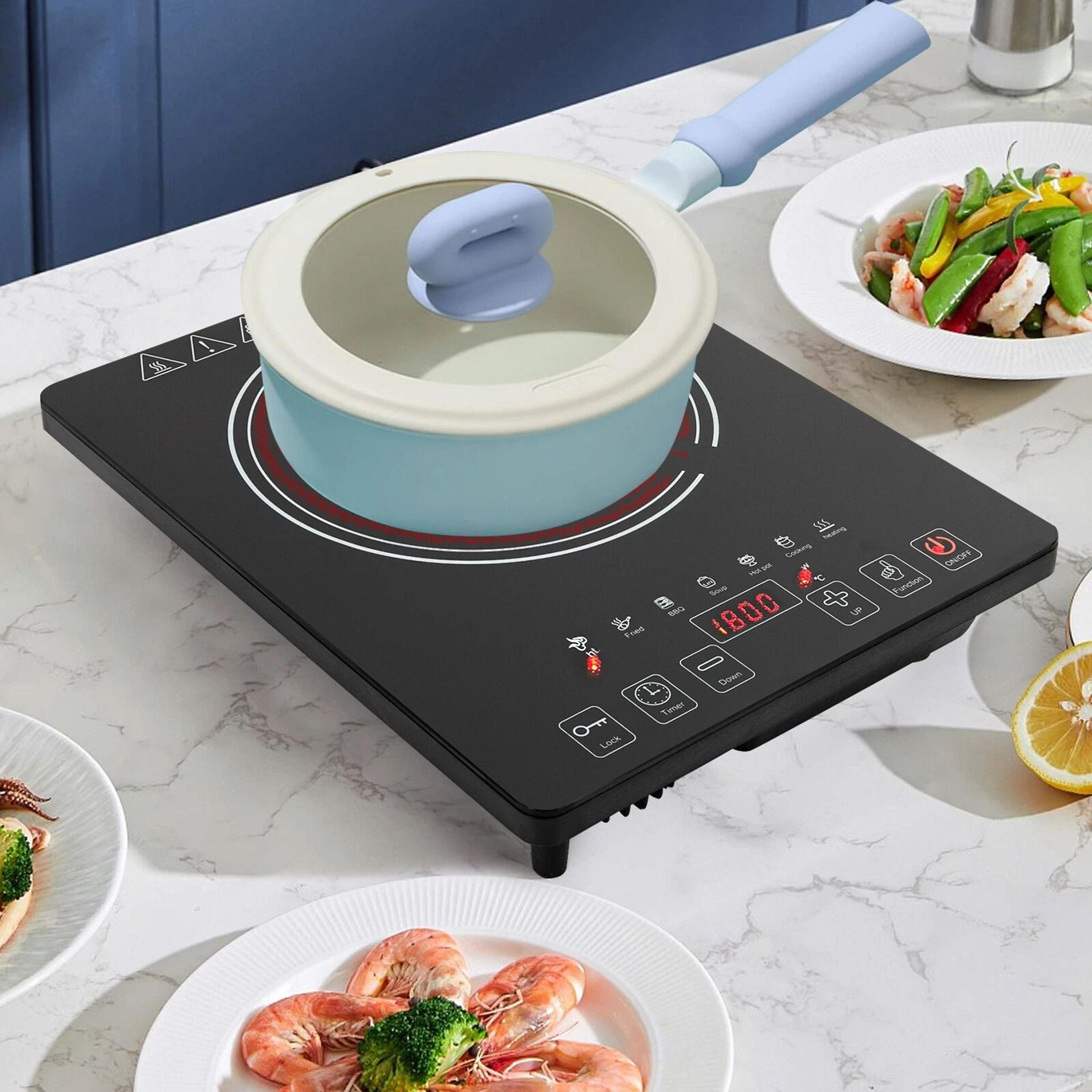 premium countertop electric cooktop burner with led touch control single stove