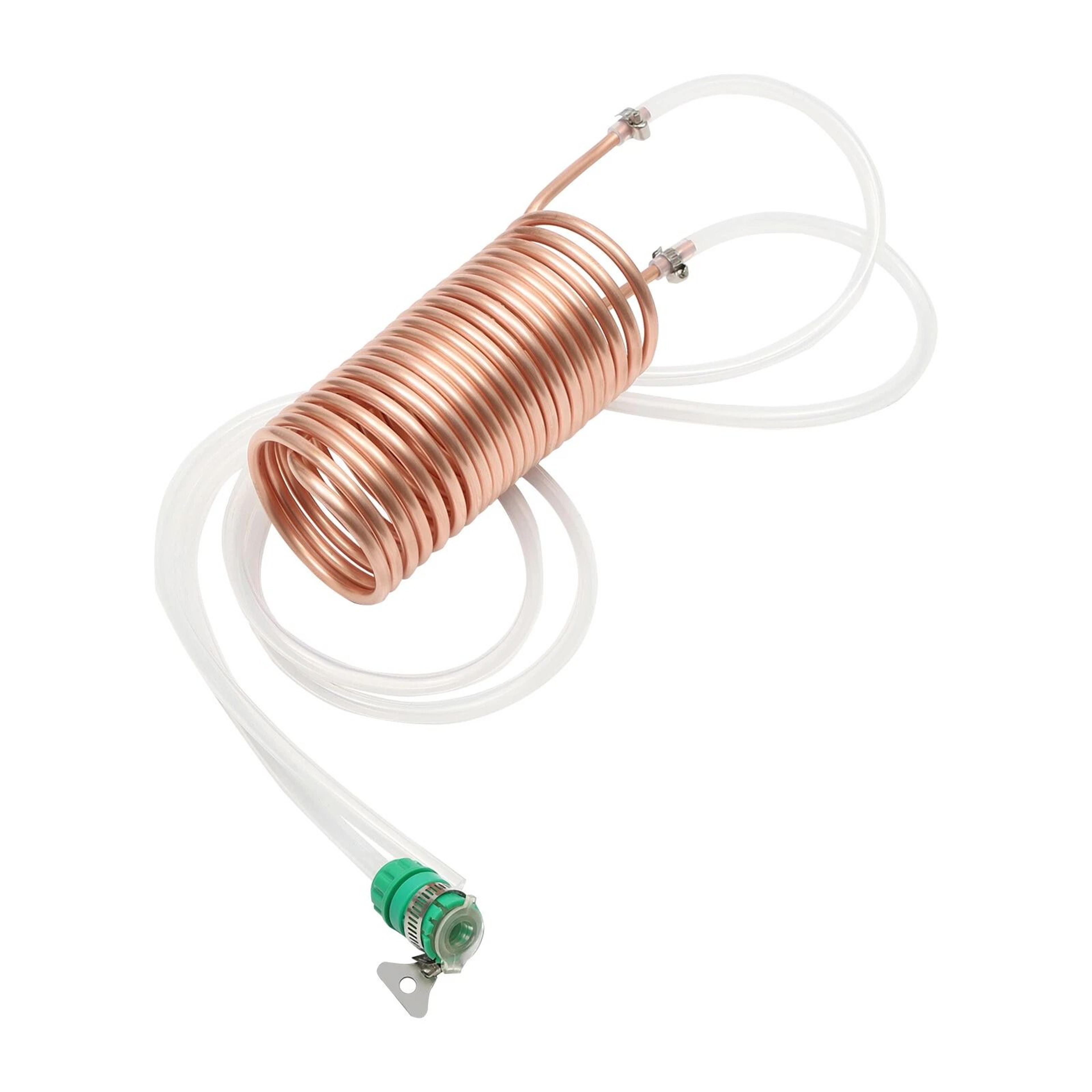 premium copper immersion wort chiller for homebrew fast wort cooling coil