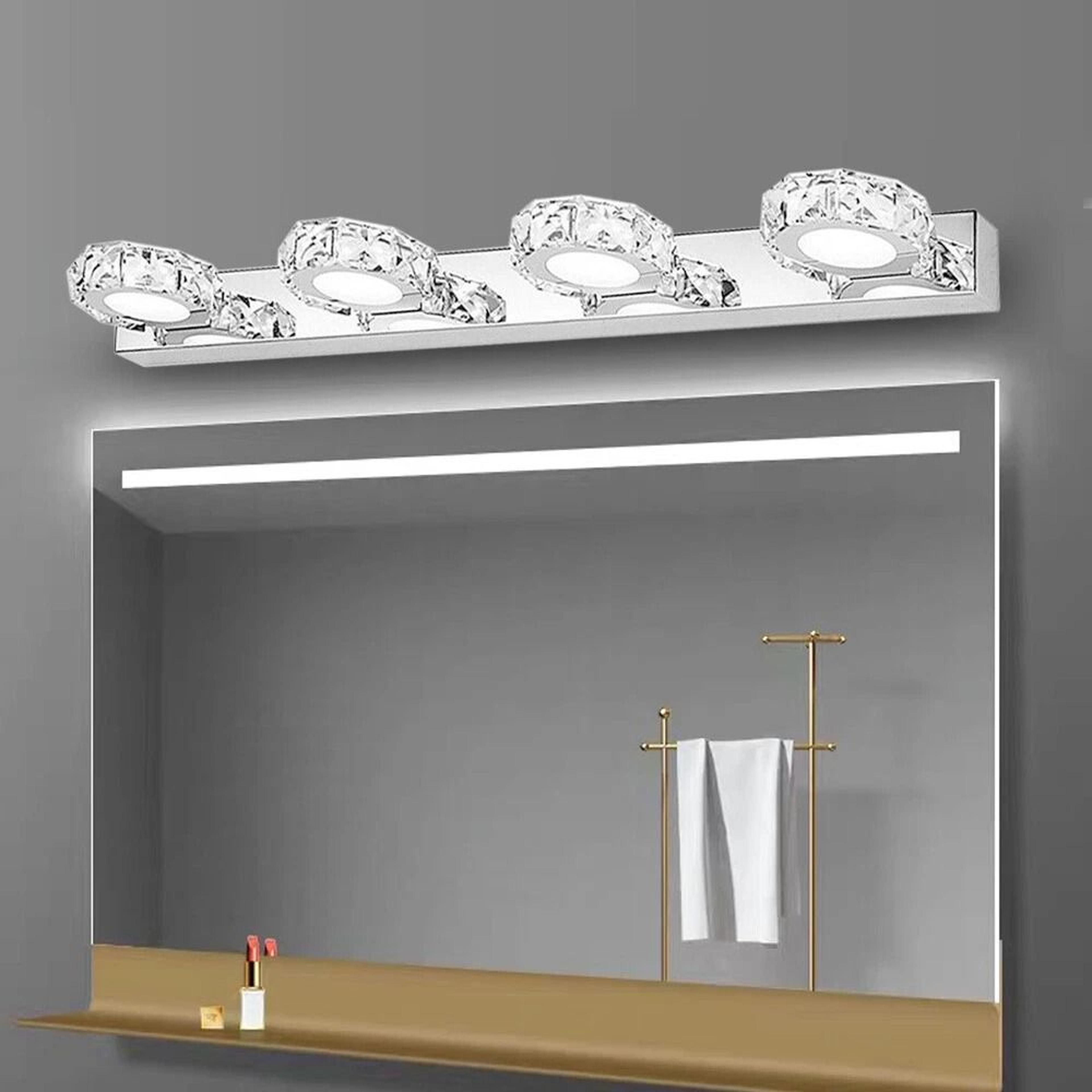 modern led bathroom vanity light crystal wall lamp sleek bathroom lighting fixture