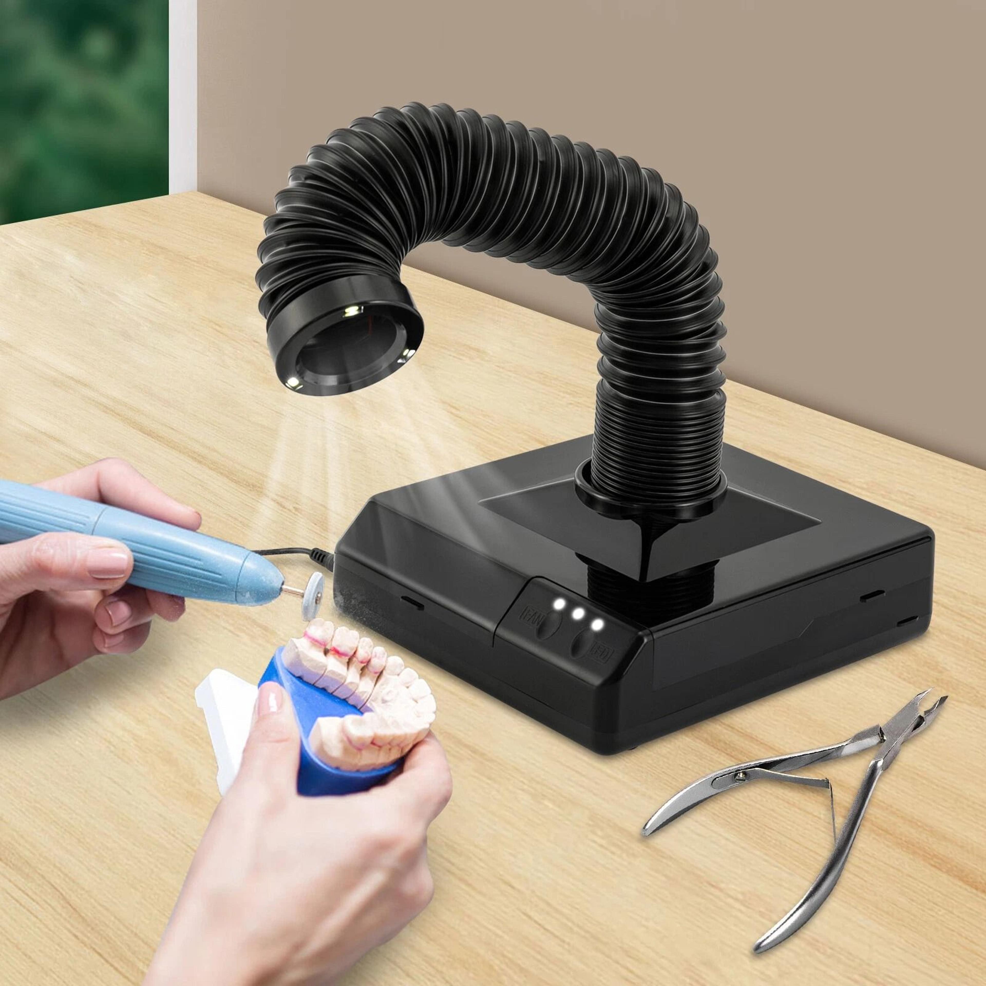 Nail Dust Collector Vacuum With LED Spotlight For Manicure 1