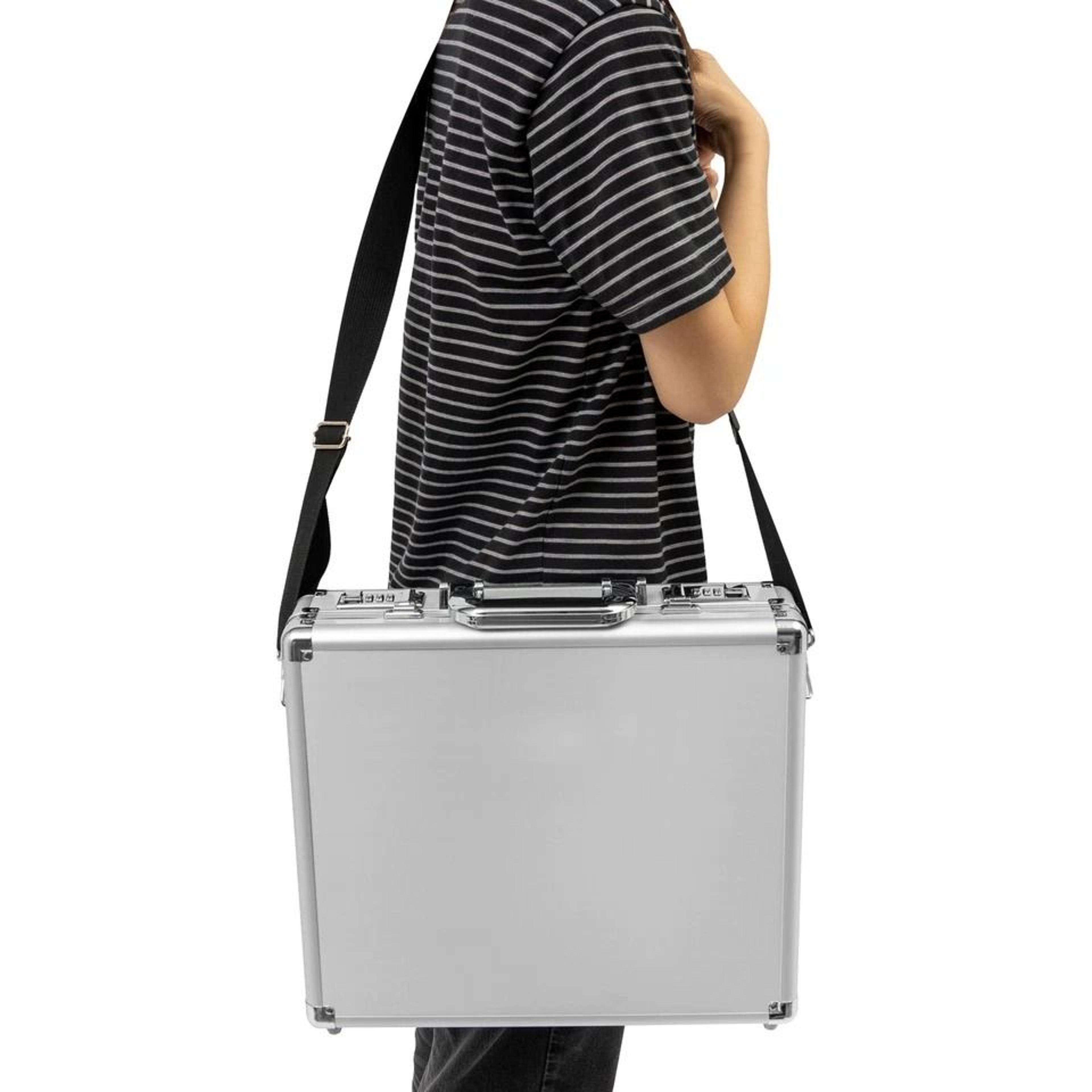 Aluminum Locking Briefcase With Combination Lock And Laptop Storage 15