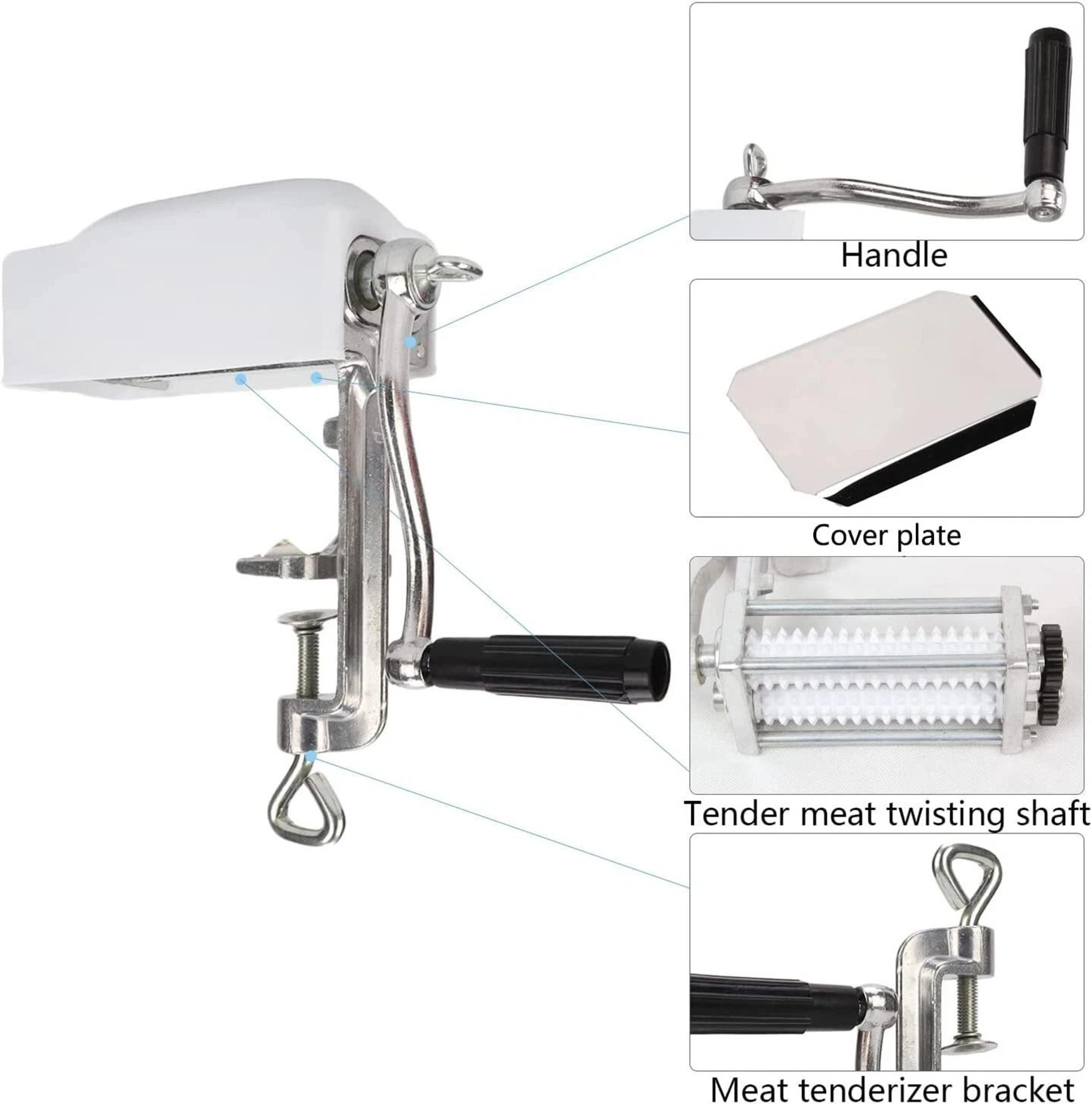 Meat Tenderizer Hand Crank Steak Cuber For Butcher Style Meat Flattening 3