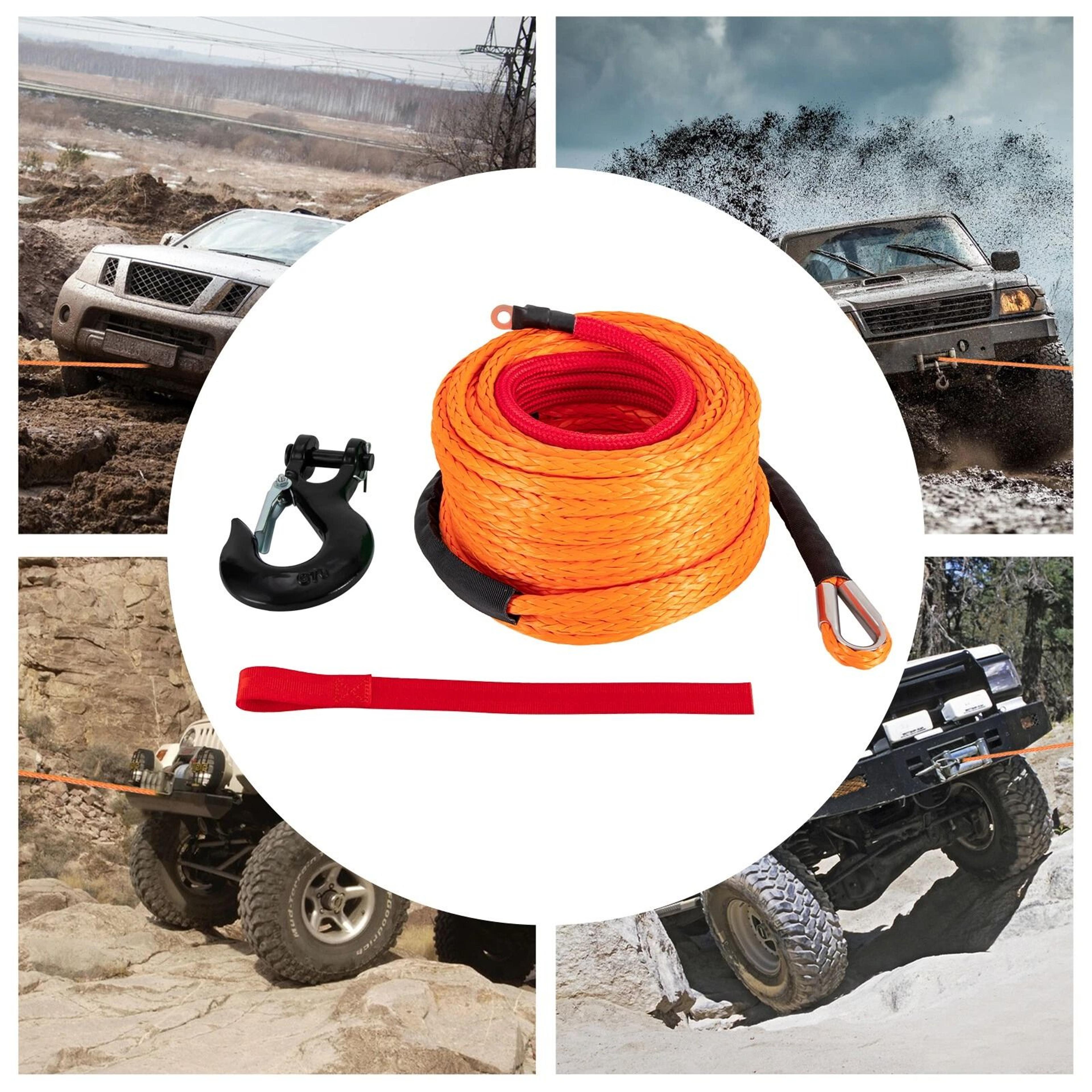 Synthetic Winch Rope With Hook For Truck SUV Off Road Recovery 5