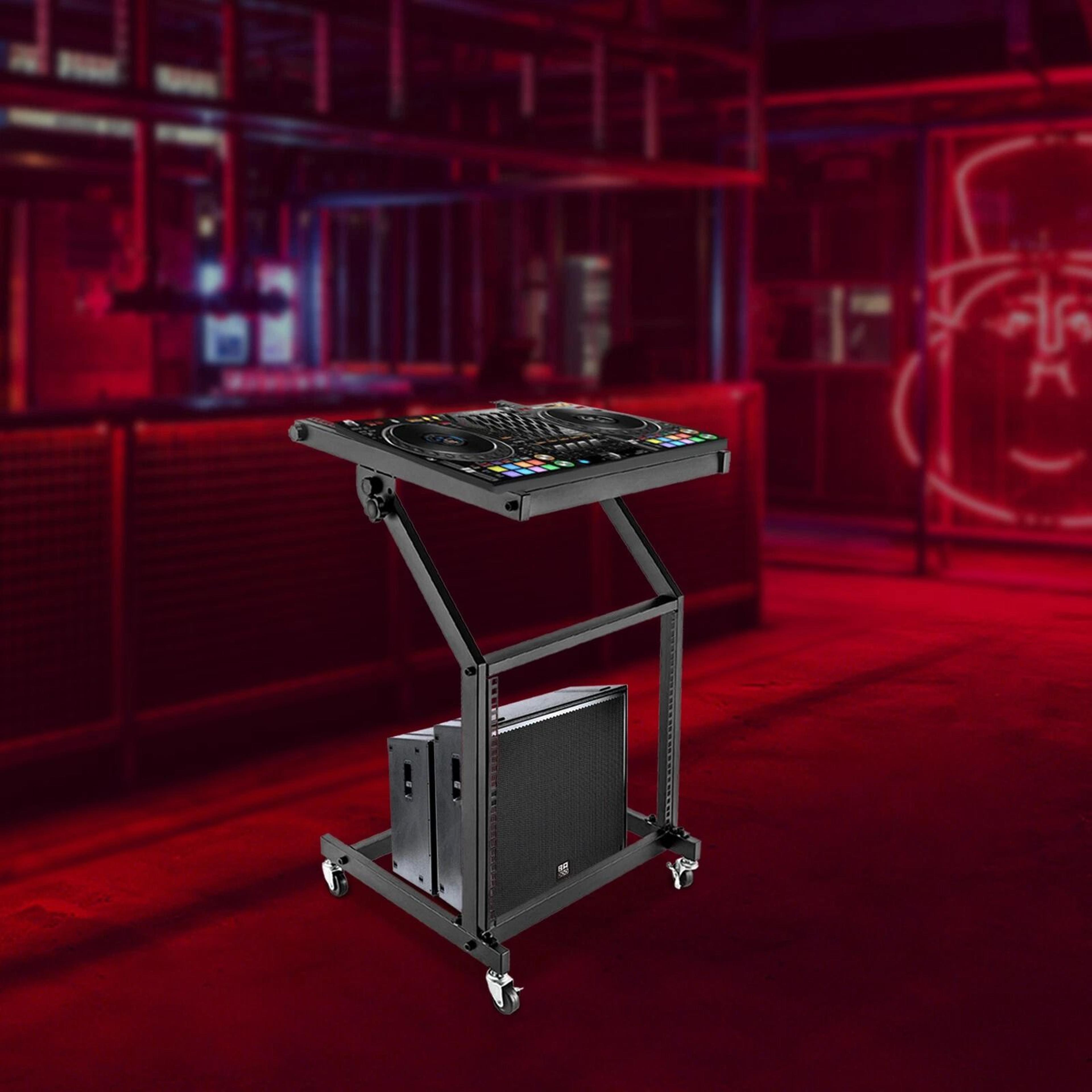 mixer stand rack mount rolling stage cart for studio and live shows
