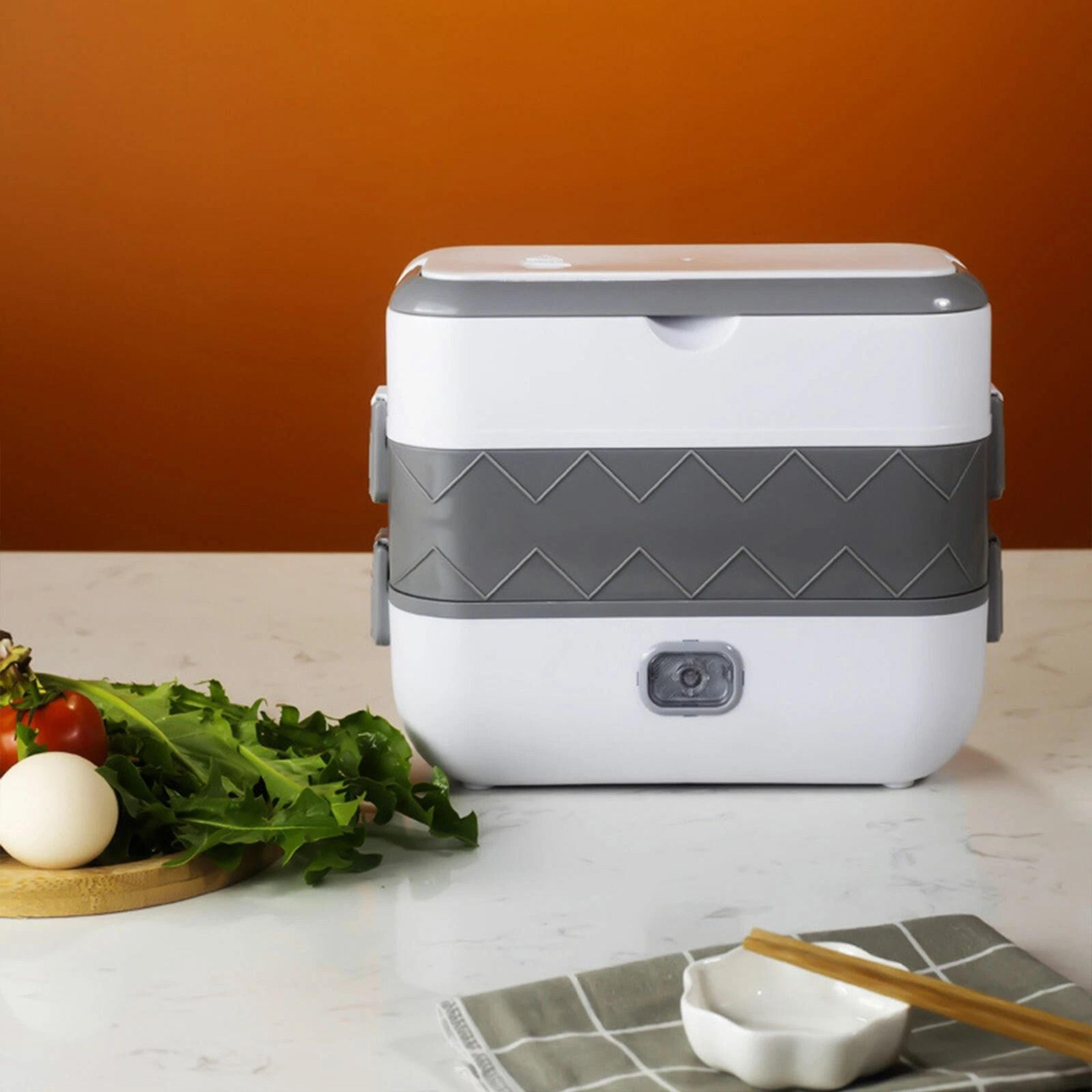 Premium Portable Heated Lunch Box Layer Electric Food Warmer For Work  Travel 1