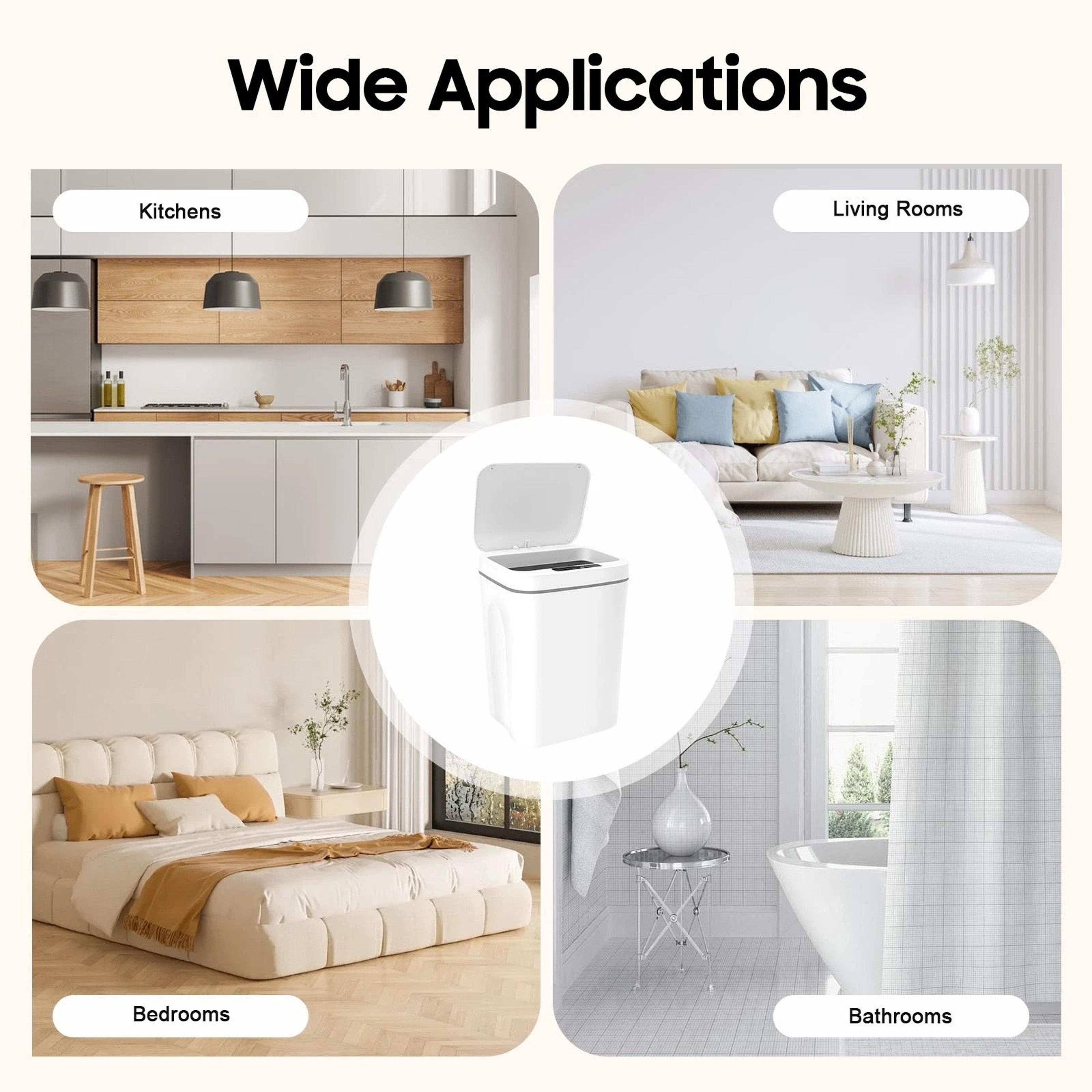 Premium Touchless Gallon Automatic Motion Sensor Smart Trash Can For Home 15
