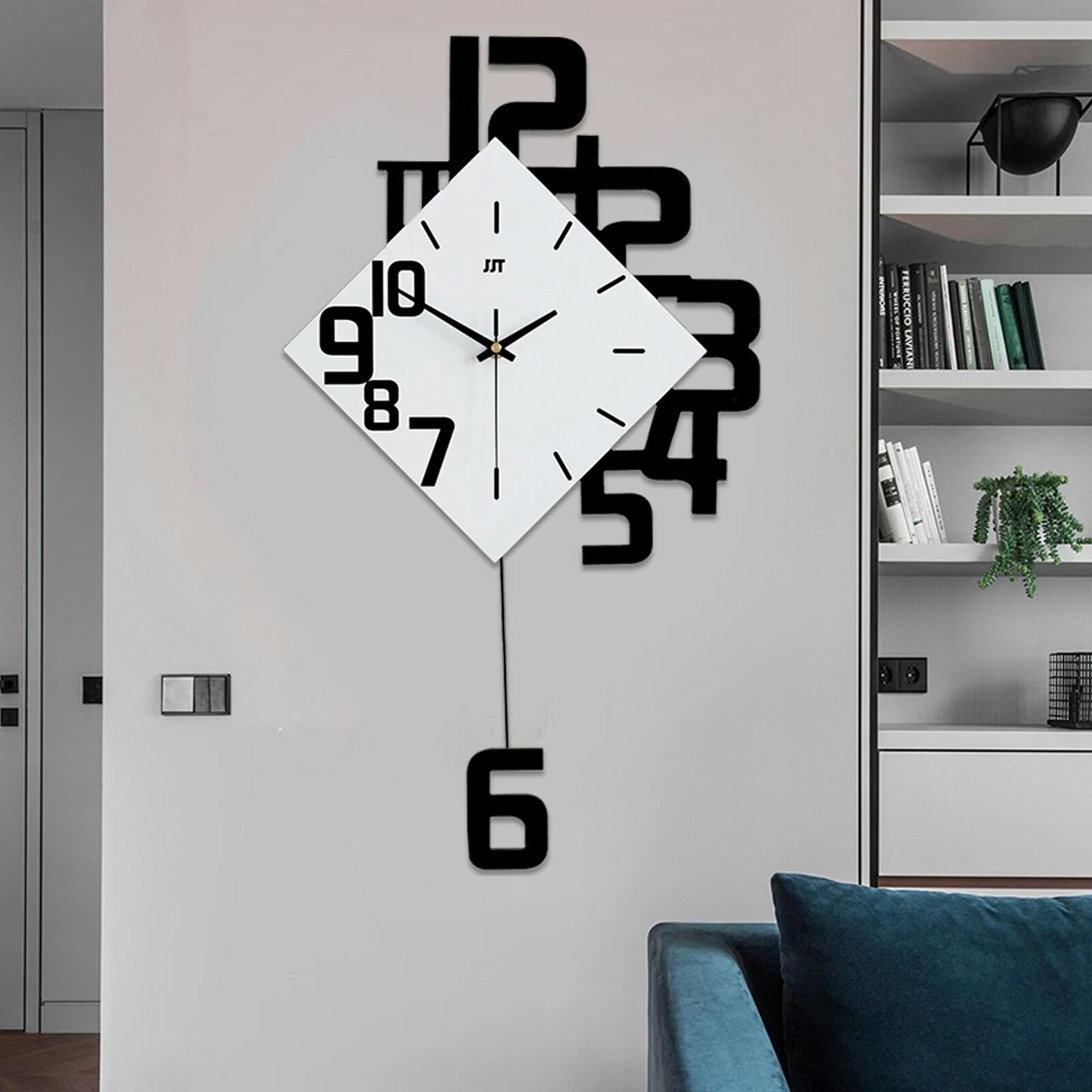 modern nordic pendulum wall clock elegant quartz wall decor for living room
