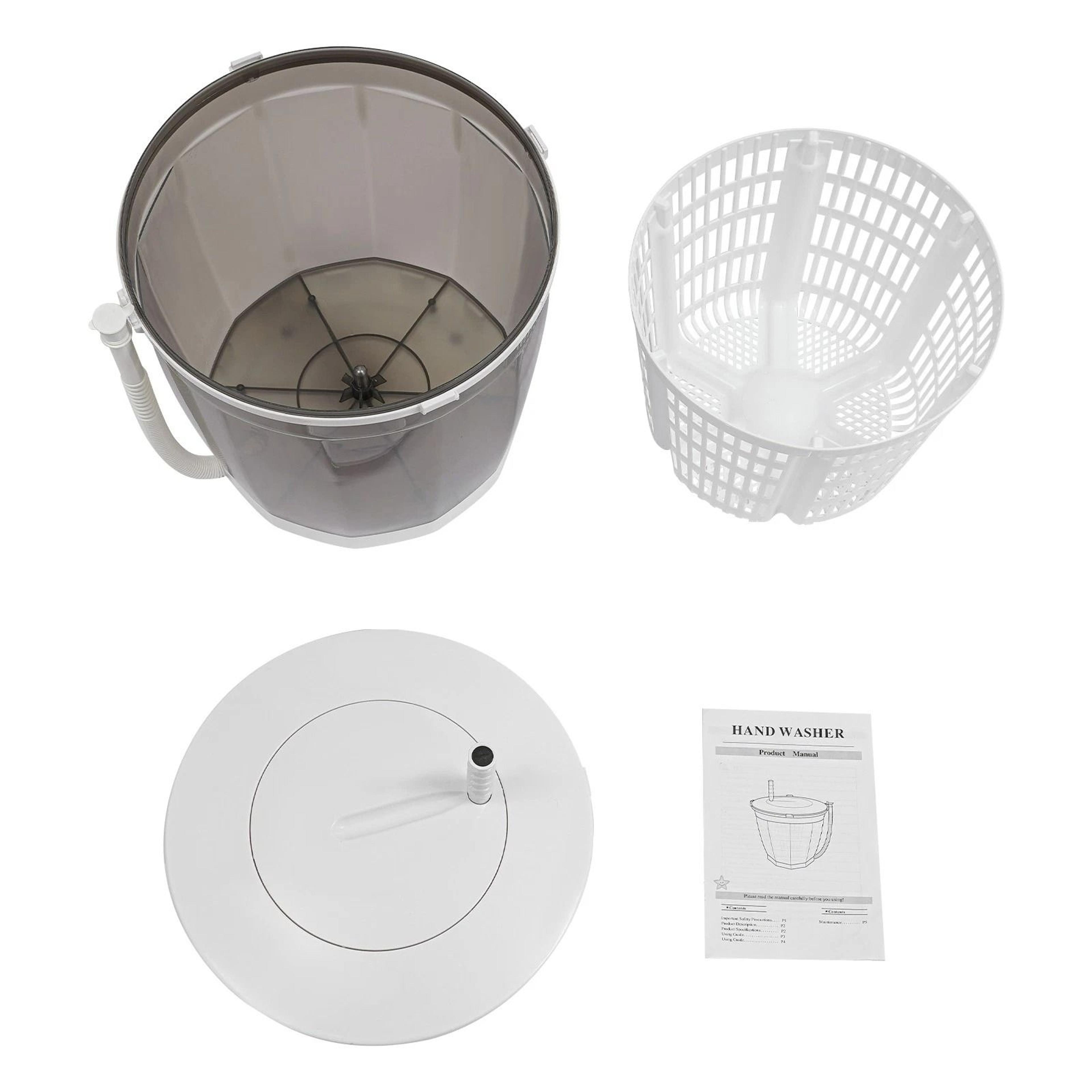 Portable Manual Clothes Washer  Spin Dryer Hand Operated Travel Laundry Machine 4