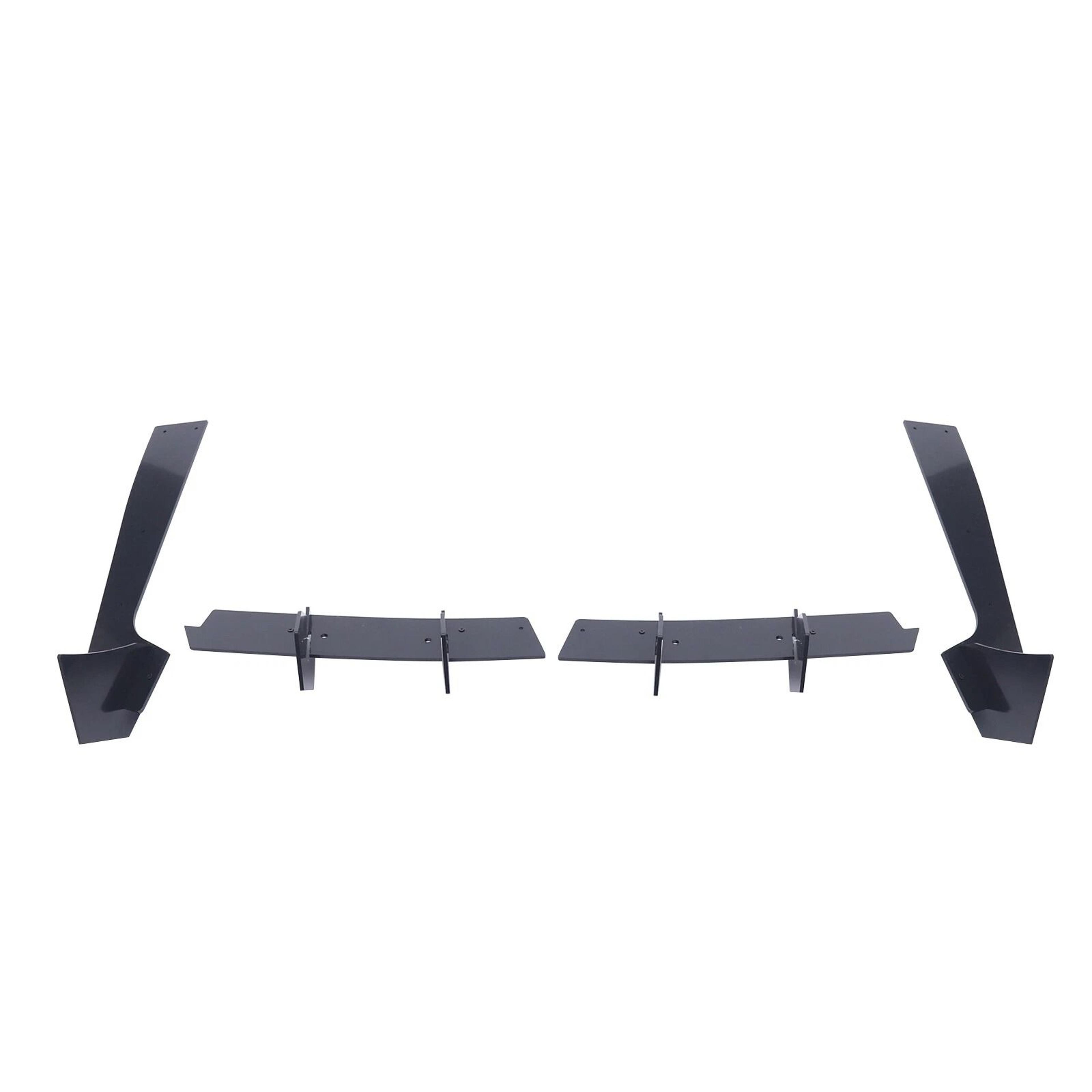 glossy black ford mustang rear diffuser & rear side splitter kit
