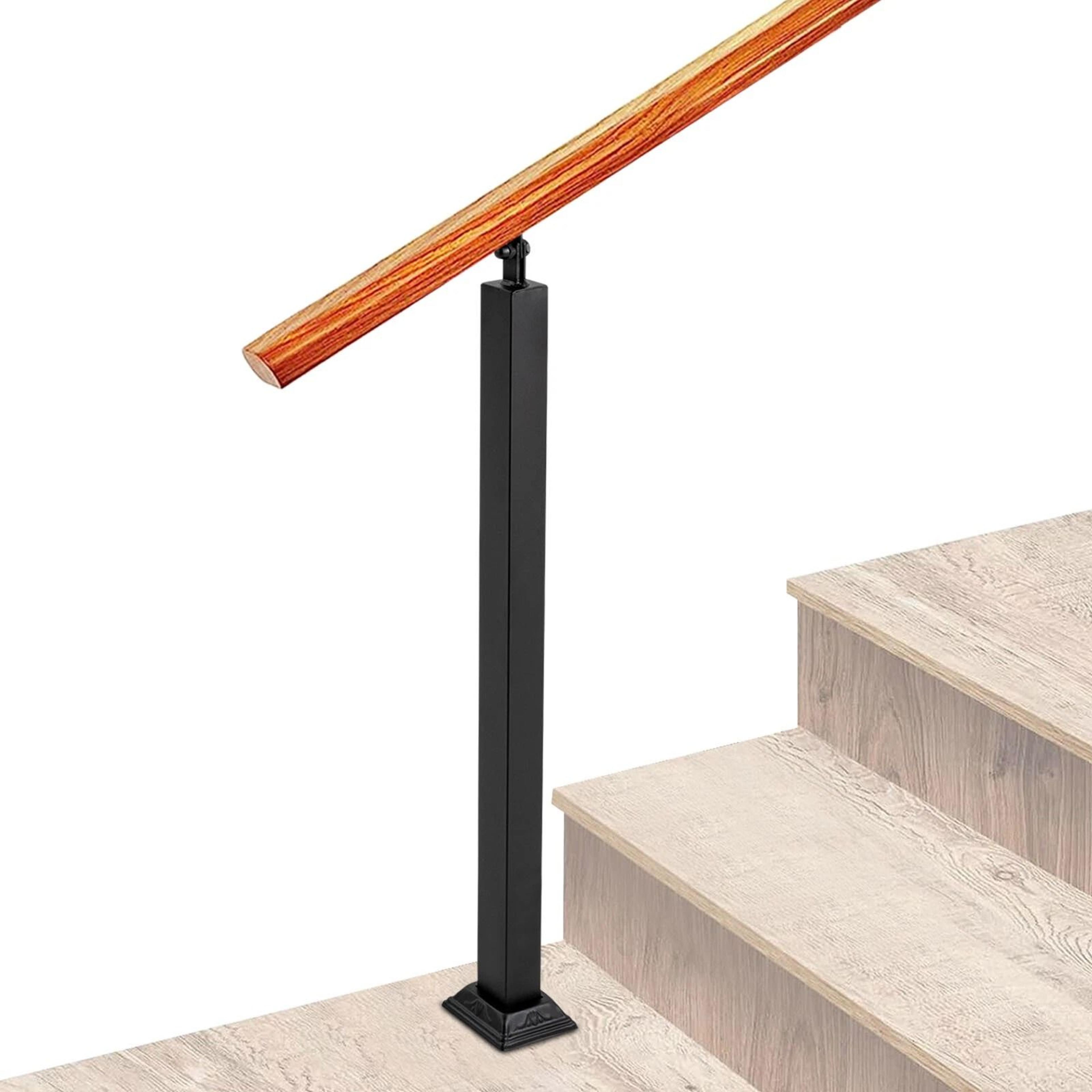 premium metal stair & porch handrail railing black balcony deck