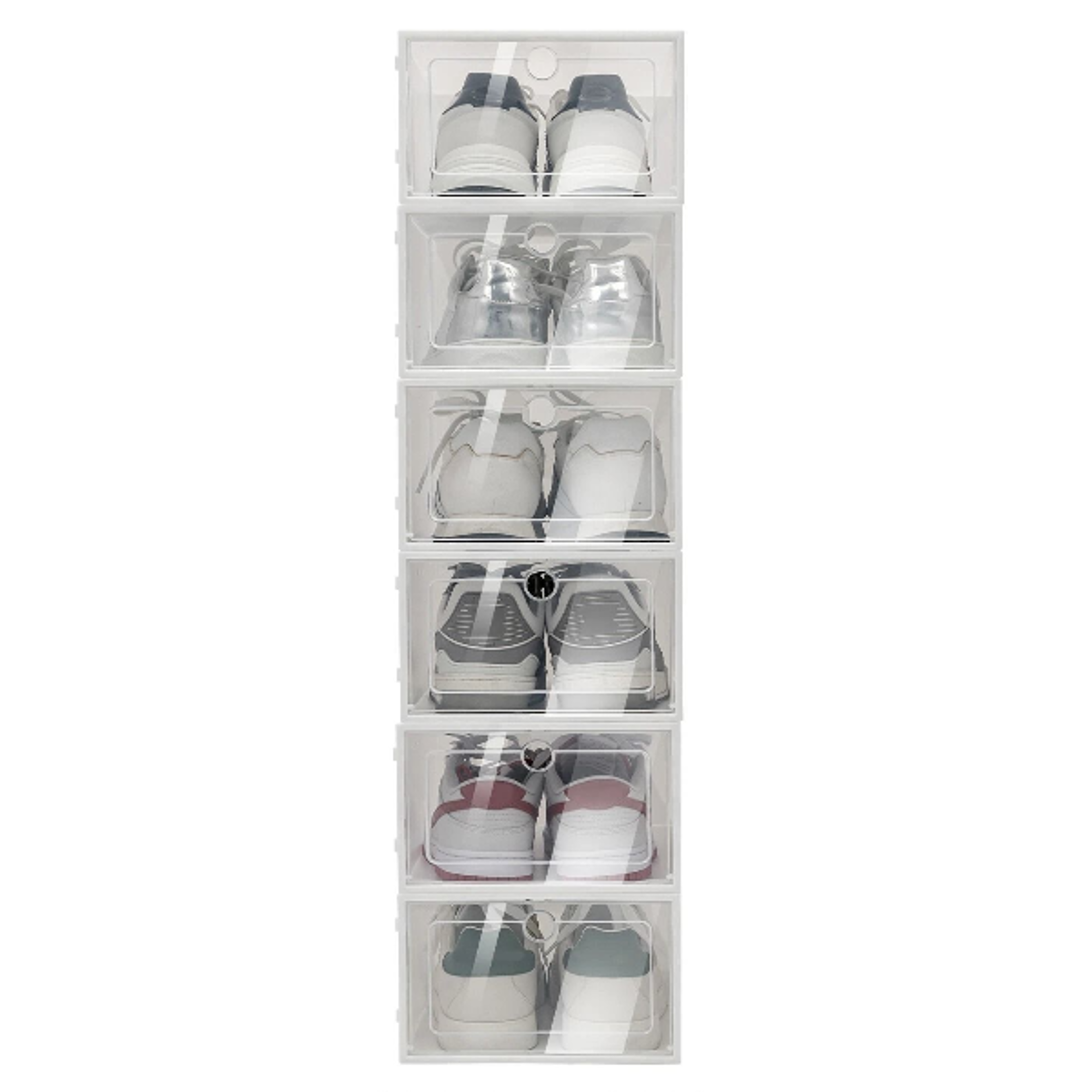 large plastic shoe storage boxes stackable clear organizer