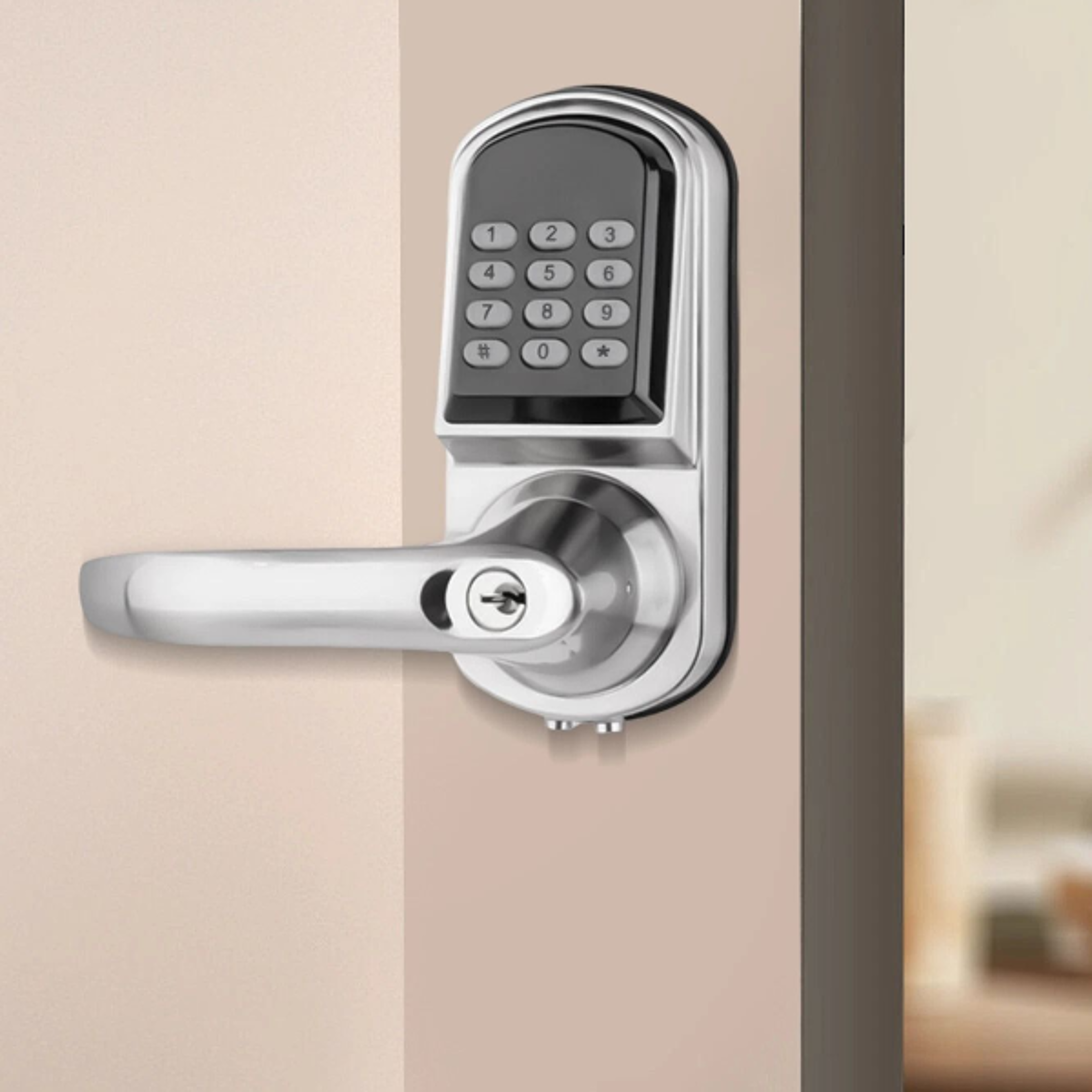 premium electronic digital keypad door lock security knob left hand keyless entry