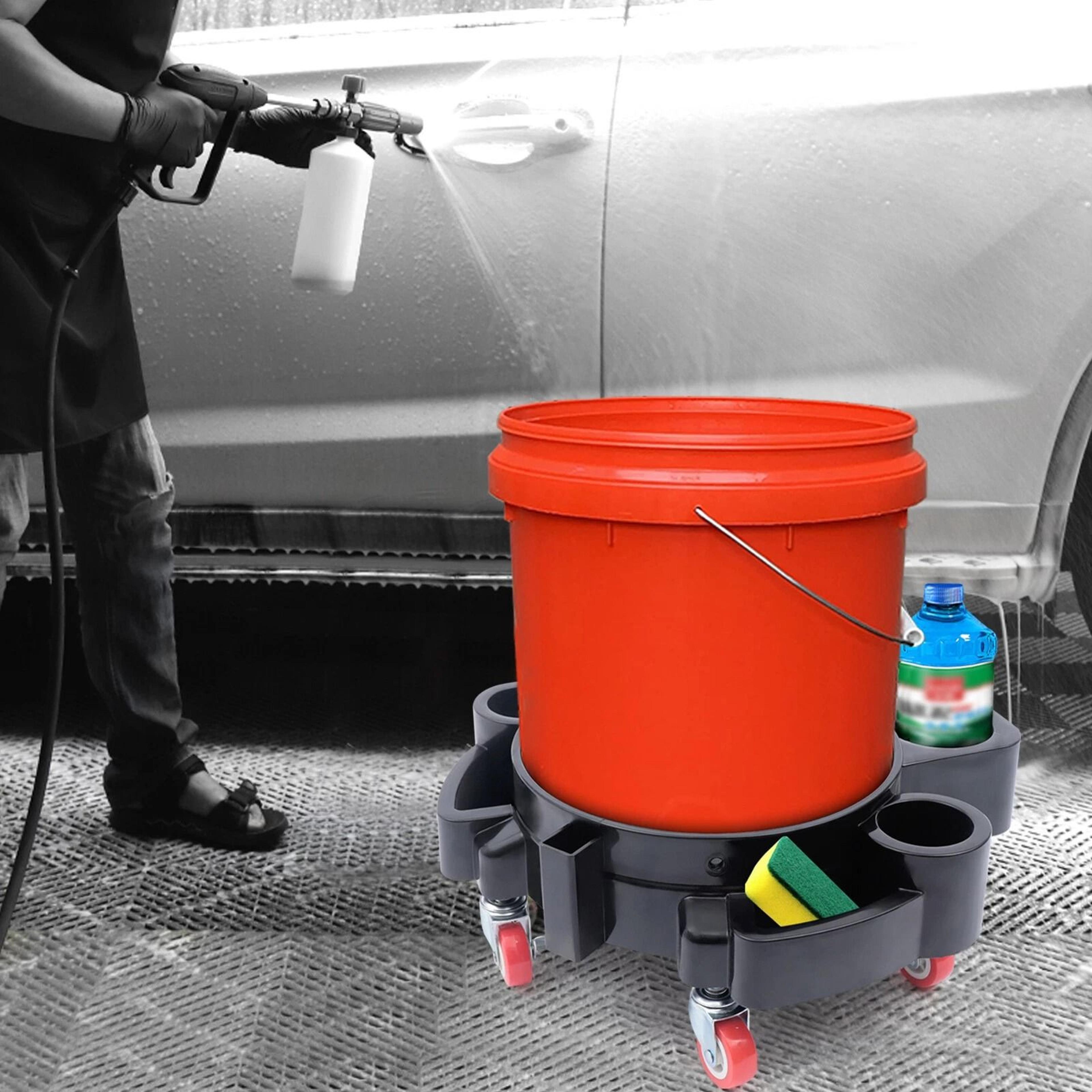 heavy duty bucket dolly cart for car wash & cleaning trolly