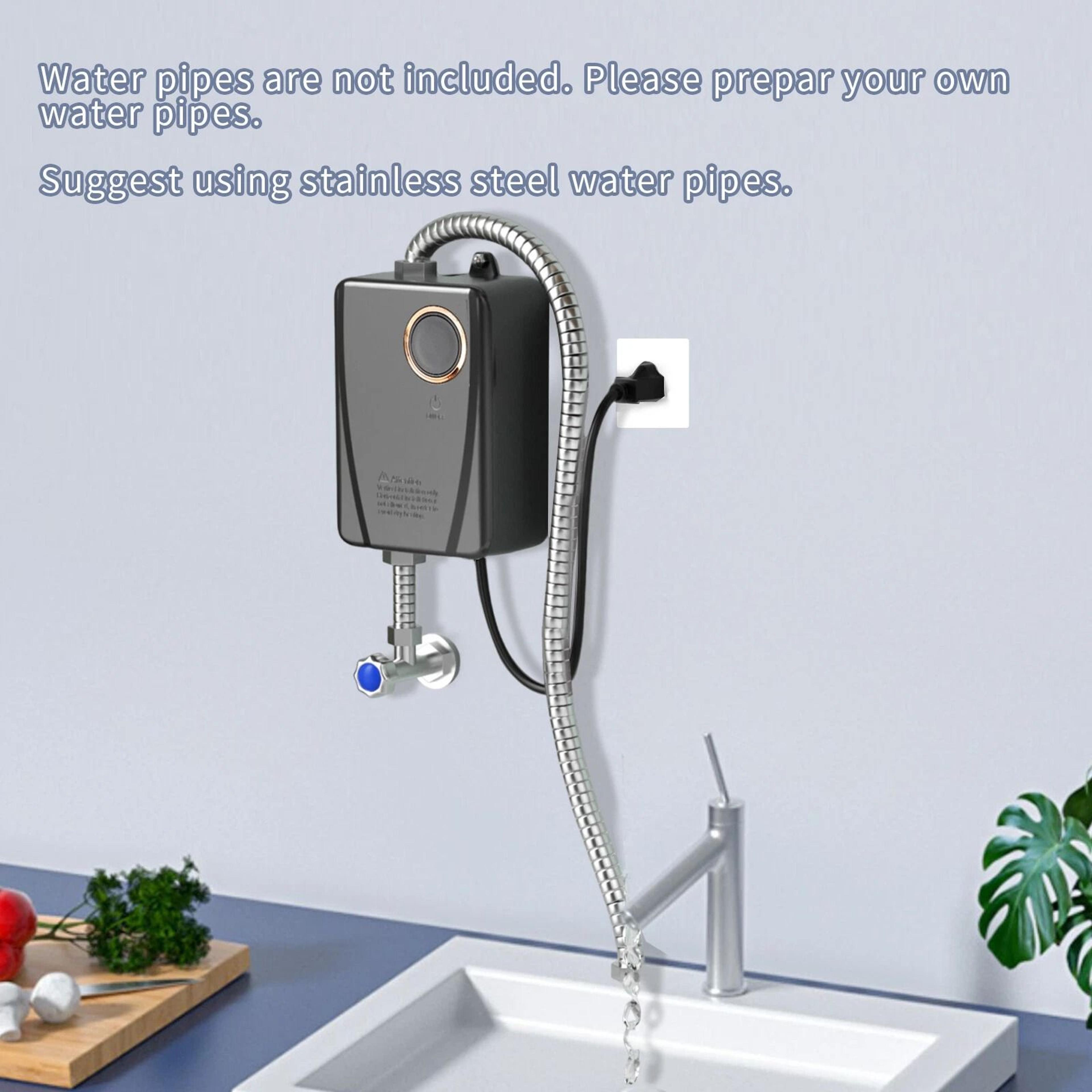 Instant Hot Water Heater Compact Electric Tankless Water Heater With LED Temperature Display 3