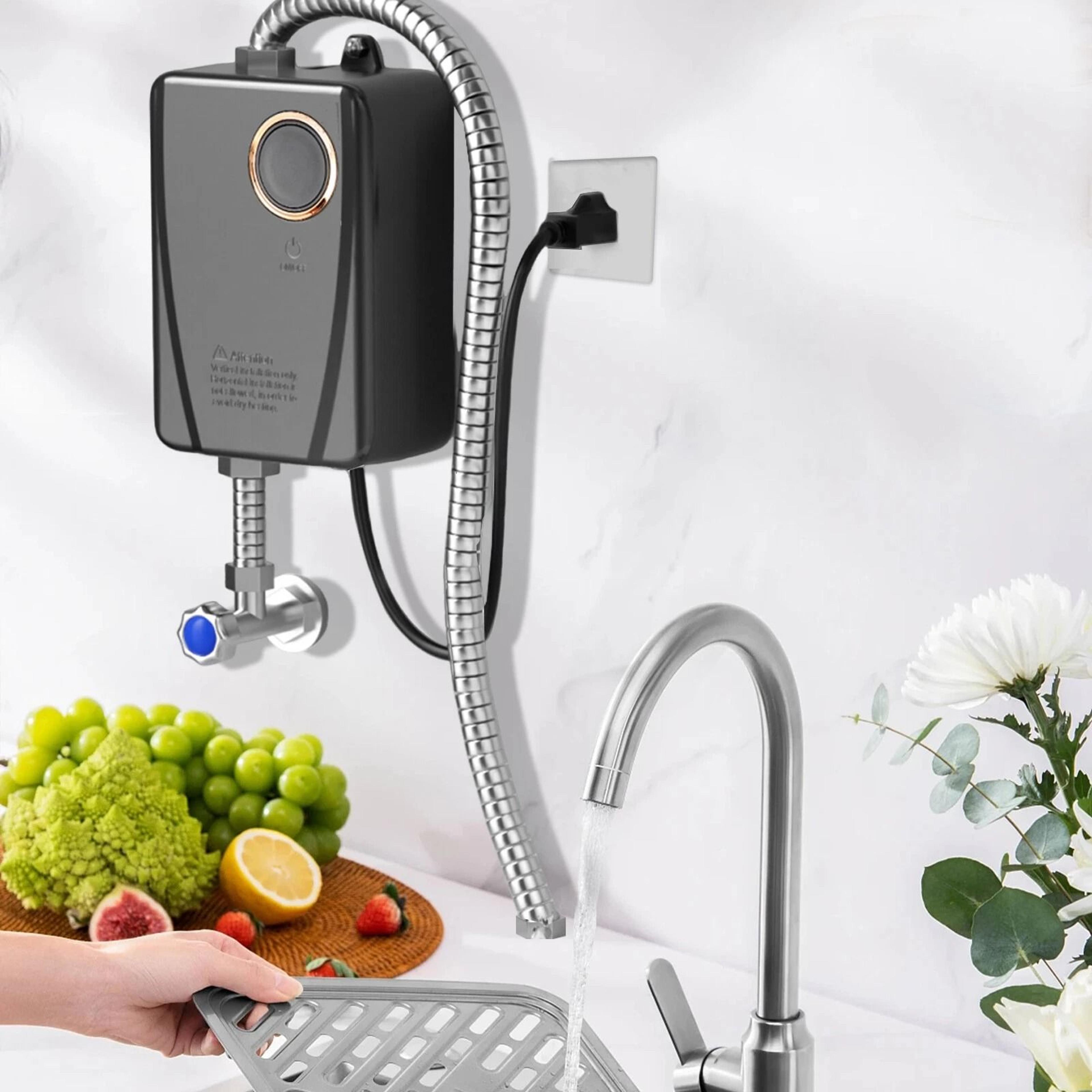 Instant Hot Water Heater Compact Electric Tankless Water Heater With LED Temperature Display 2