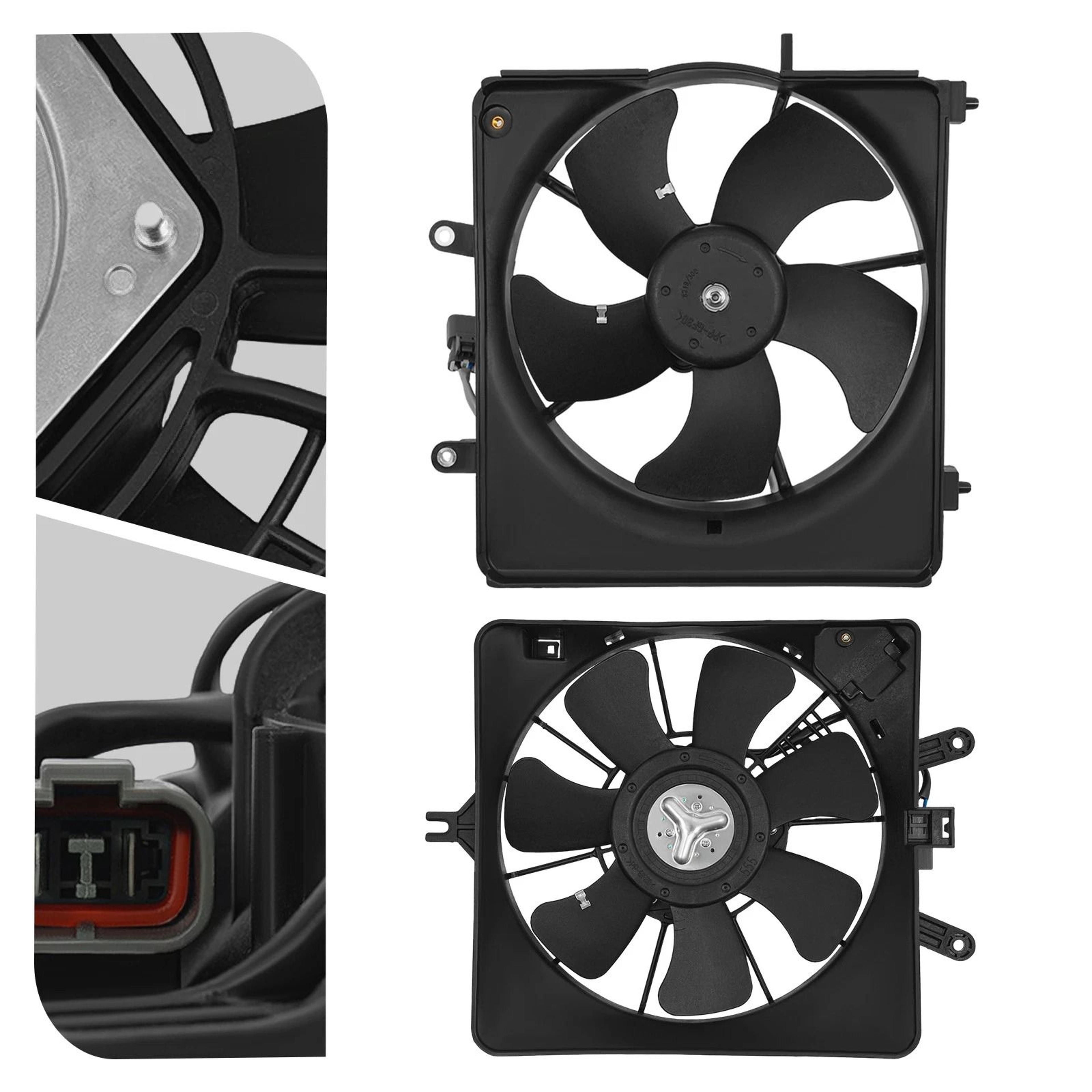 Premium Radiator Cooling Fan Pair For Honda Fit Direct Fit Replacement 1