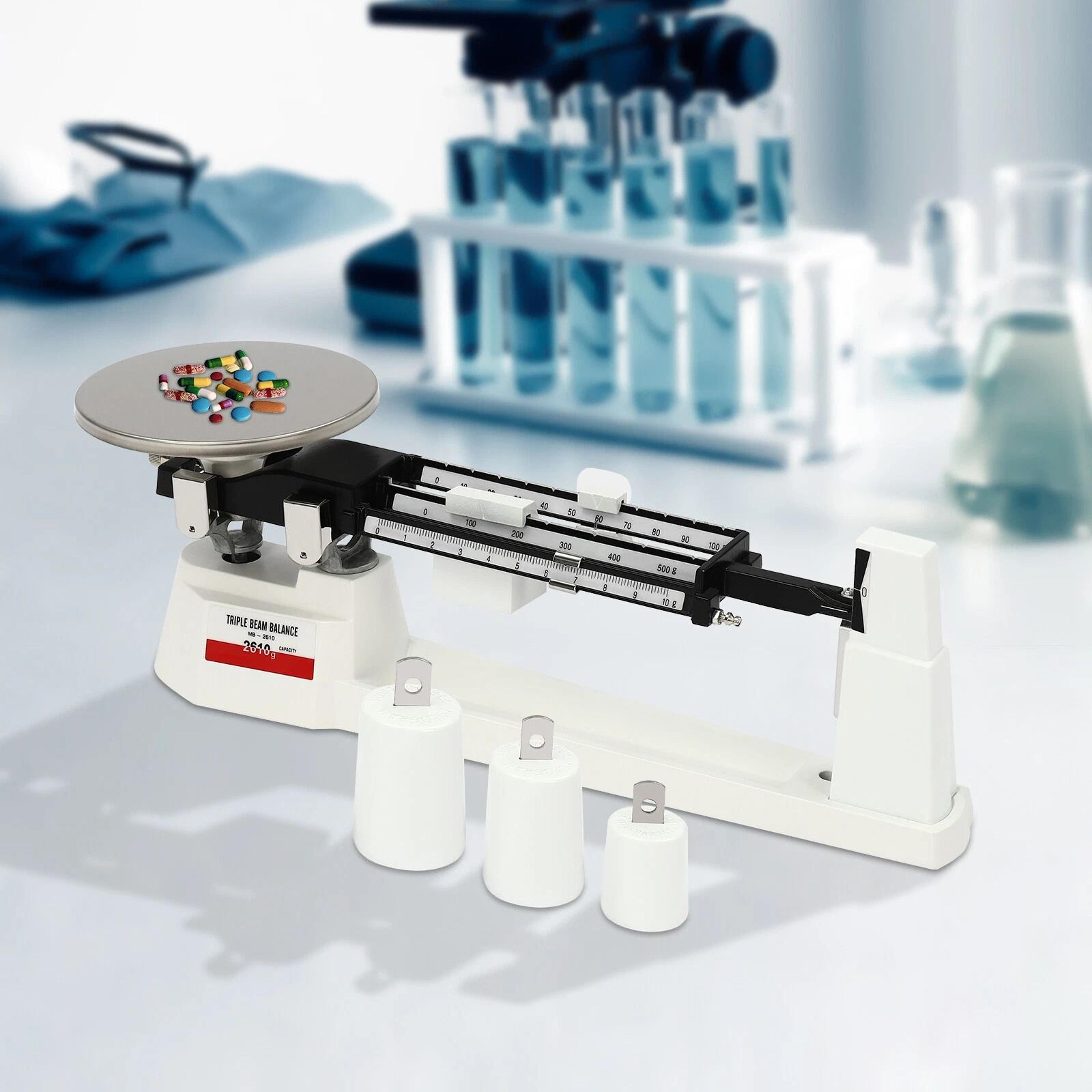 Precision Lab Triple Beam Balance Scale Stainless Steel Mechanical Beam Scale 14