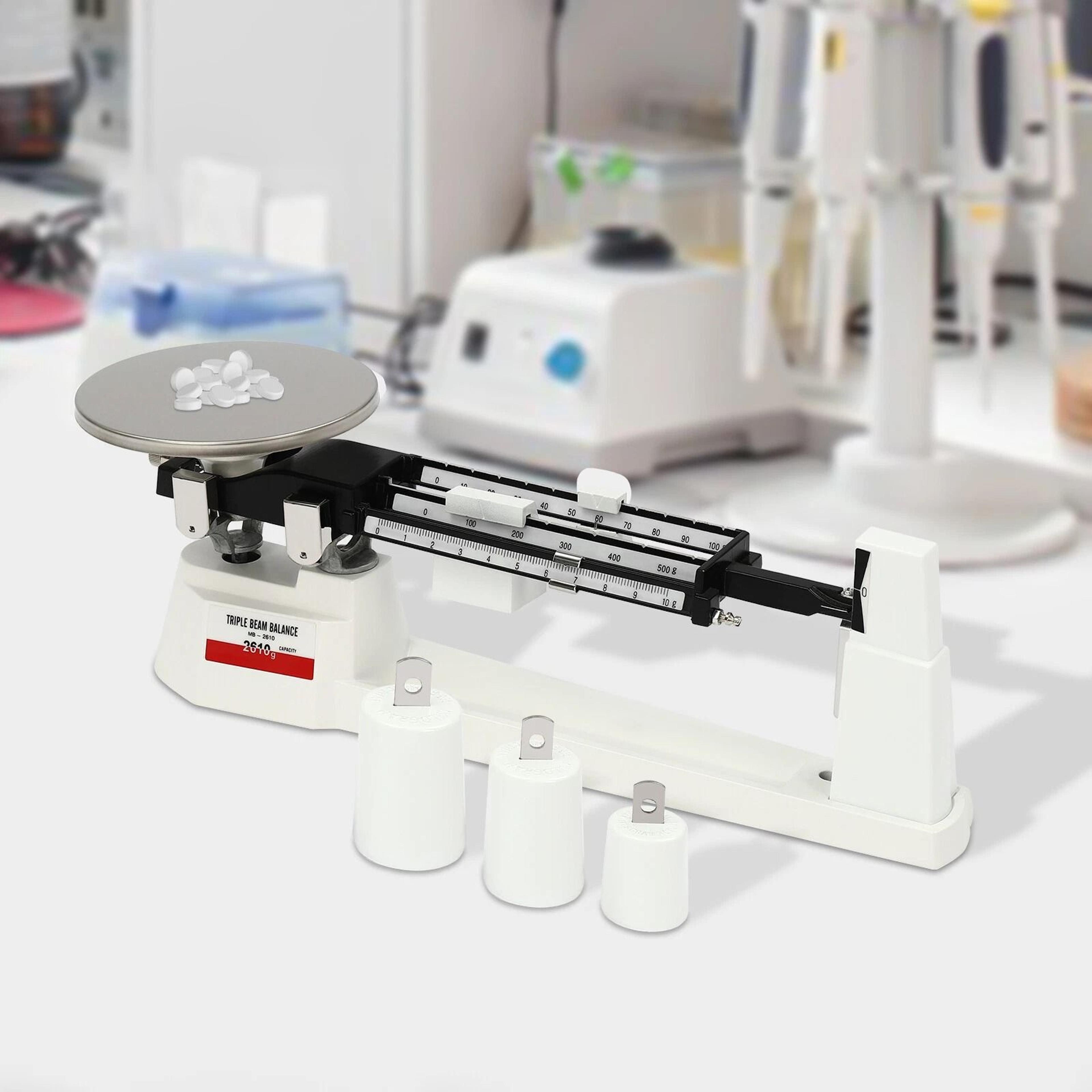 Precision Lab Triple Beam Balance Scale Stainless Steel Mechanical Beam Scale 15