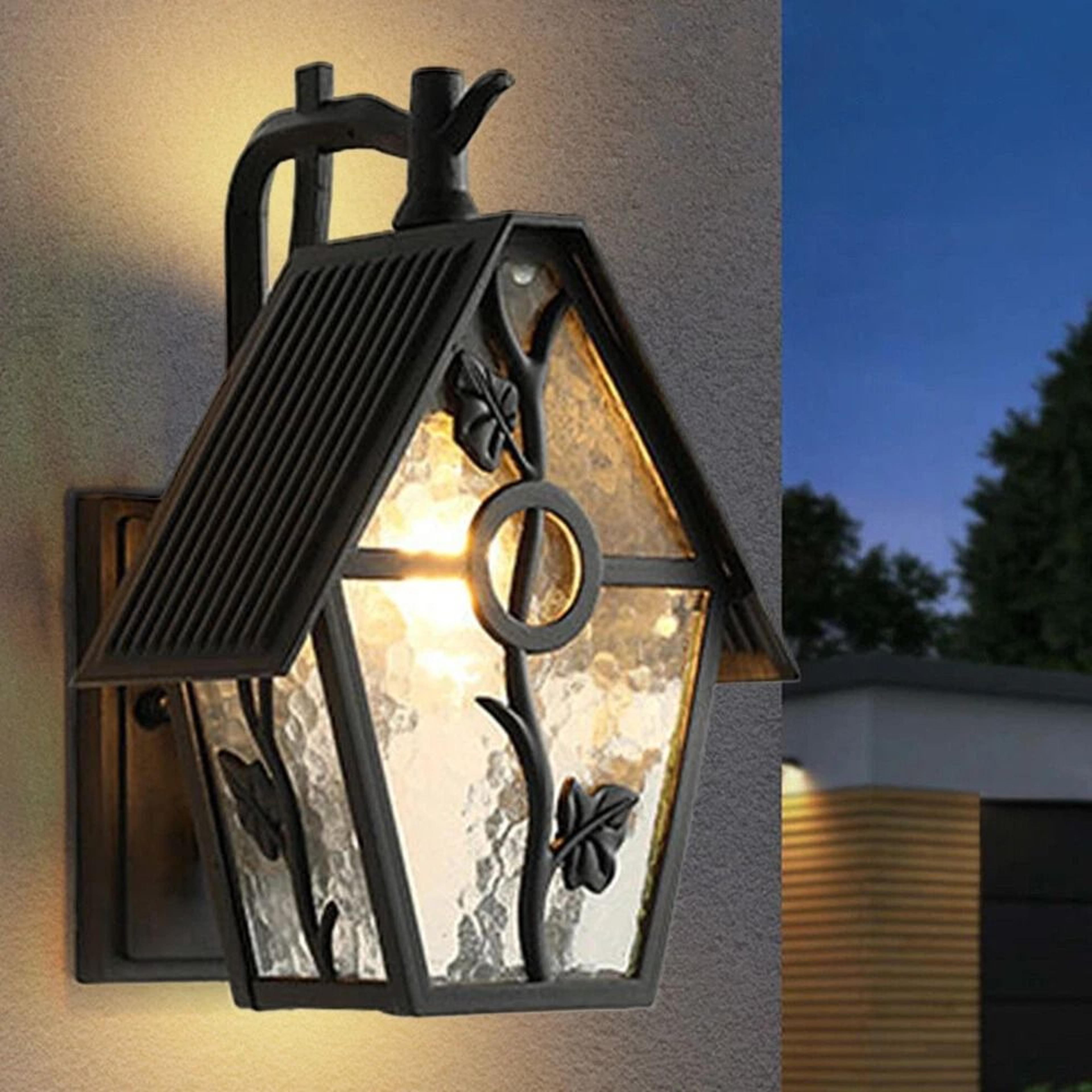 rustic vintage outdoor wall lantern sconce weatherproof wall light