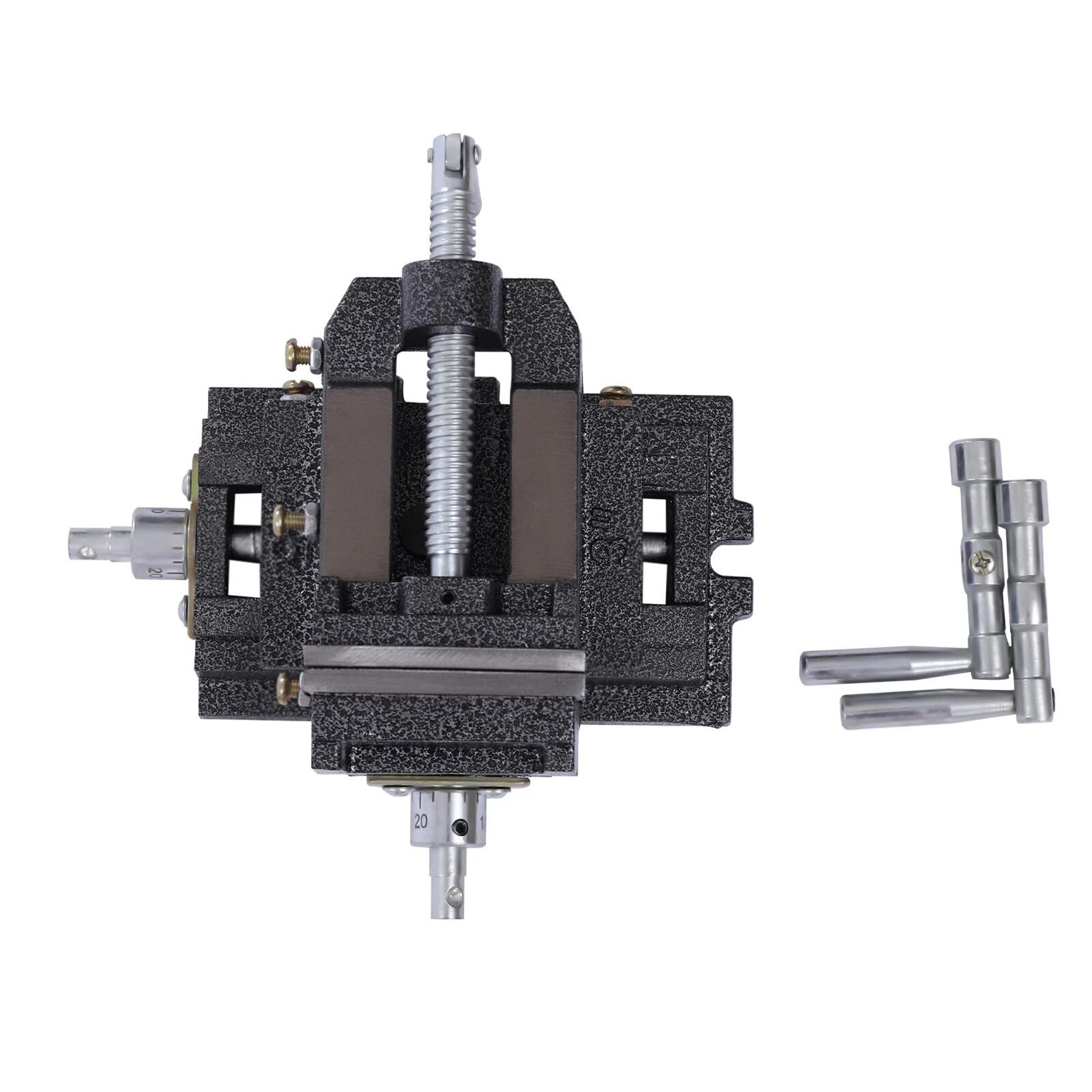 precision cross slide vise bench clamp for drill press & milling
