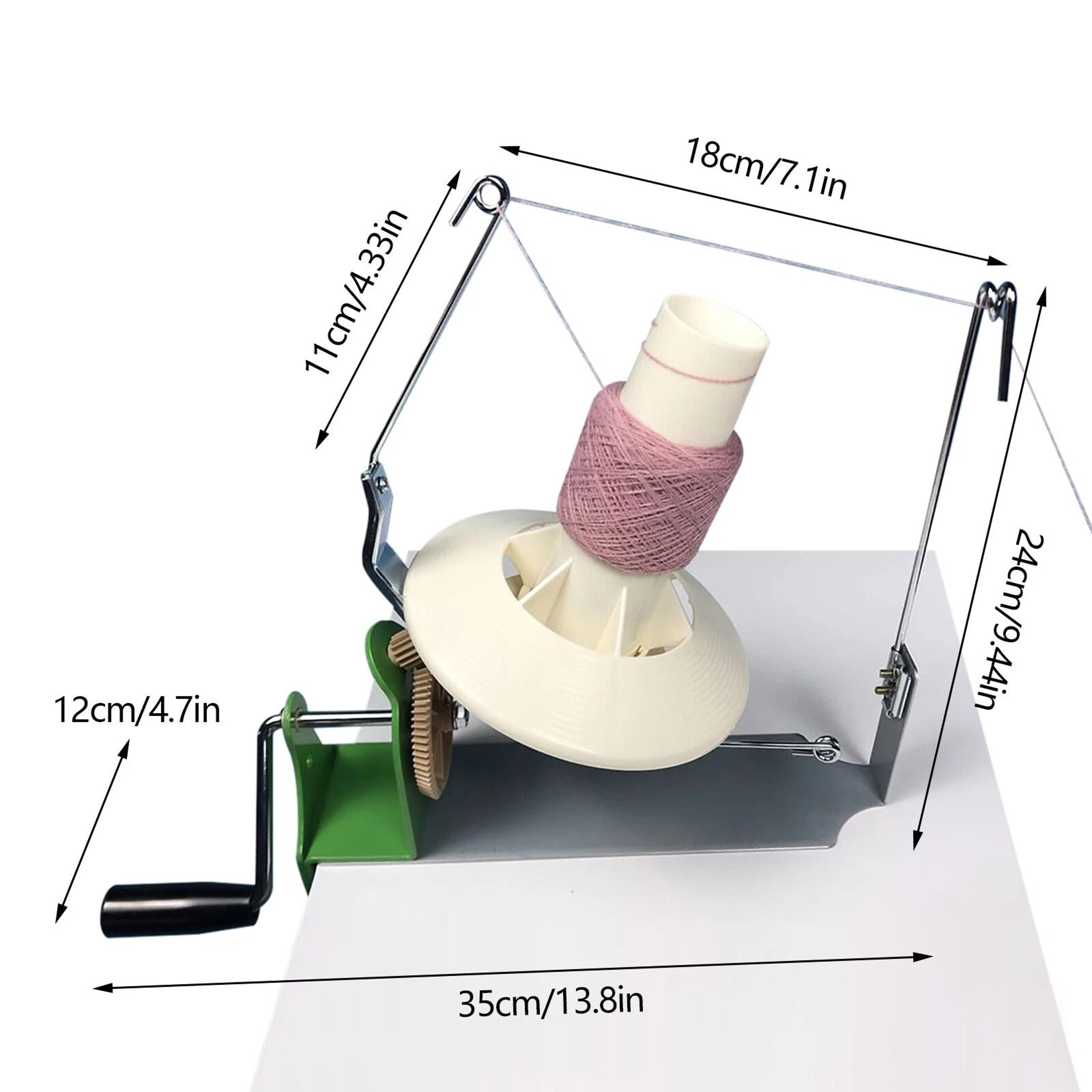 Large Hand Operated Yarn Ball Winder For Jumbo Wool  Fiber Efficient Center Pull Ball Maker 10
