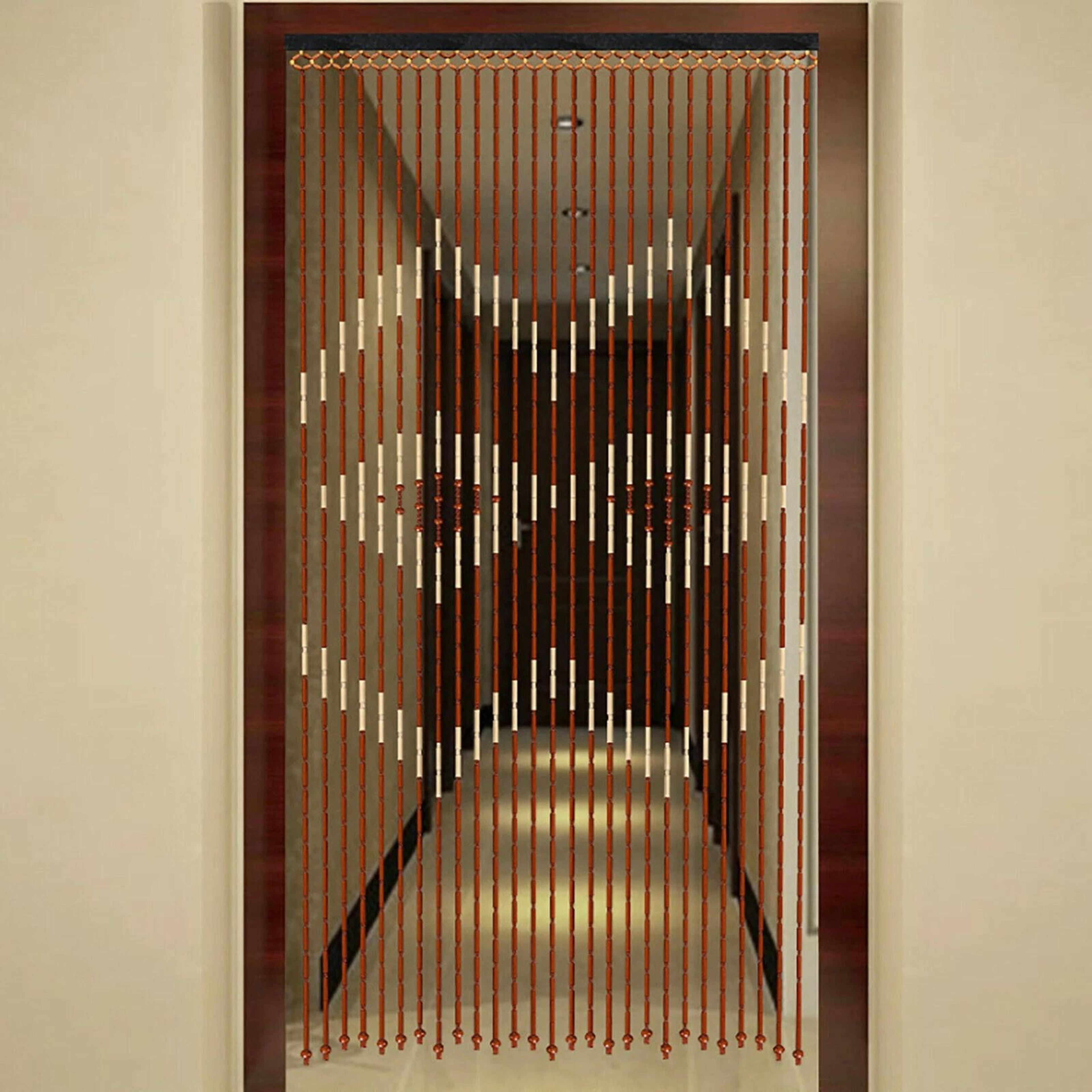 Natural Bamboo Beaded Curtain Doorway Divider For Home  Porch 1