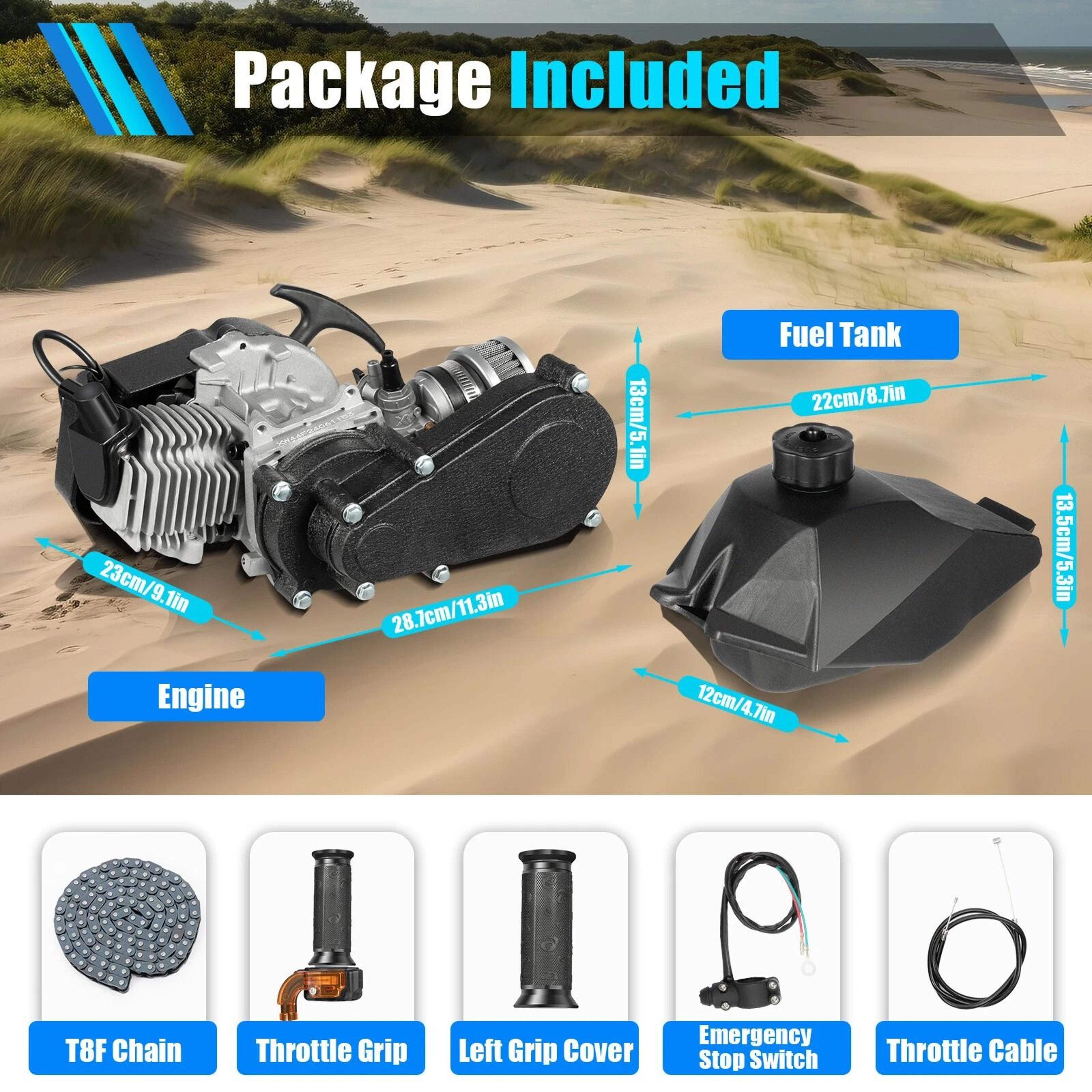 Stroke Pull Start Engine Kit For Mini Quad  ATV High Torque Upgrade 18