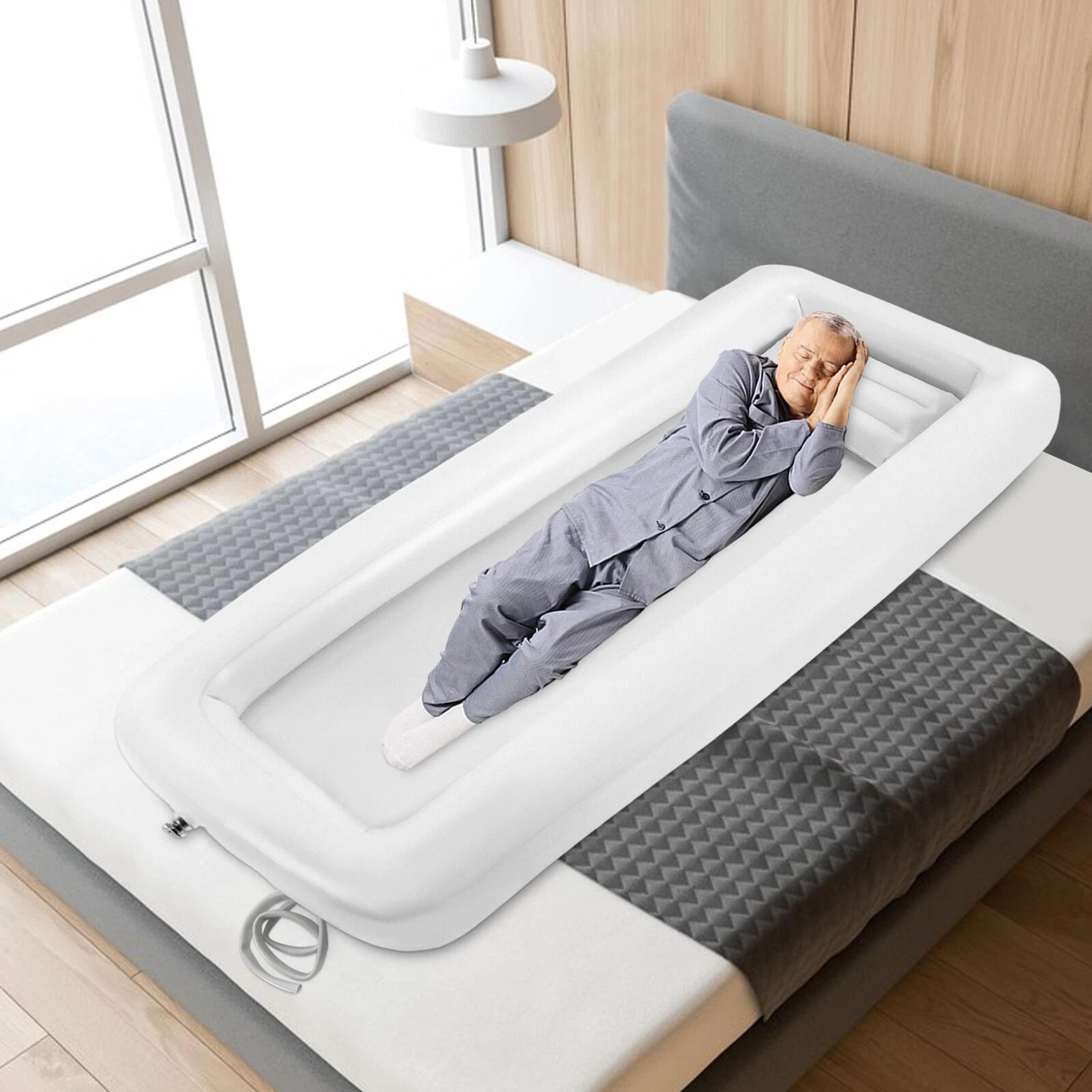 premium portable inflatable bathtub with electric air pump foldable bath tub for shower & home spa