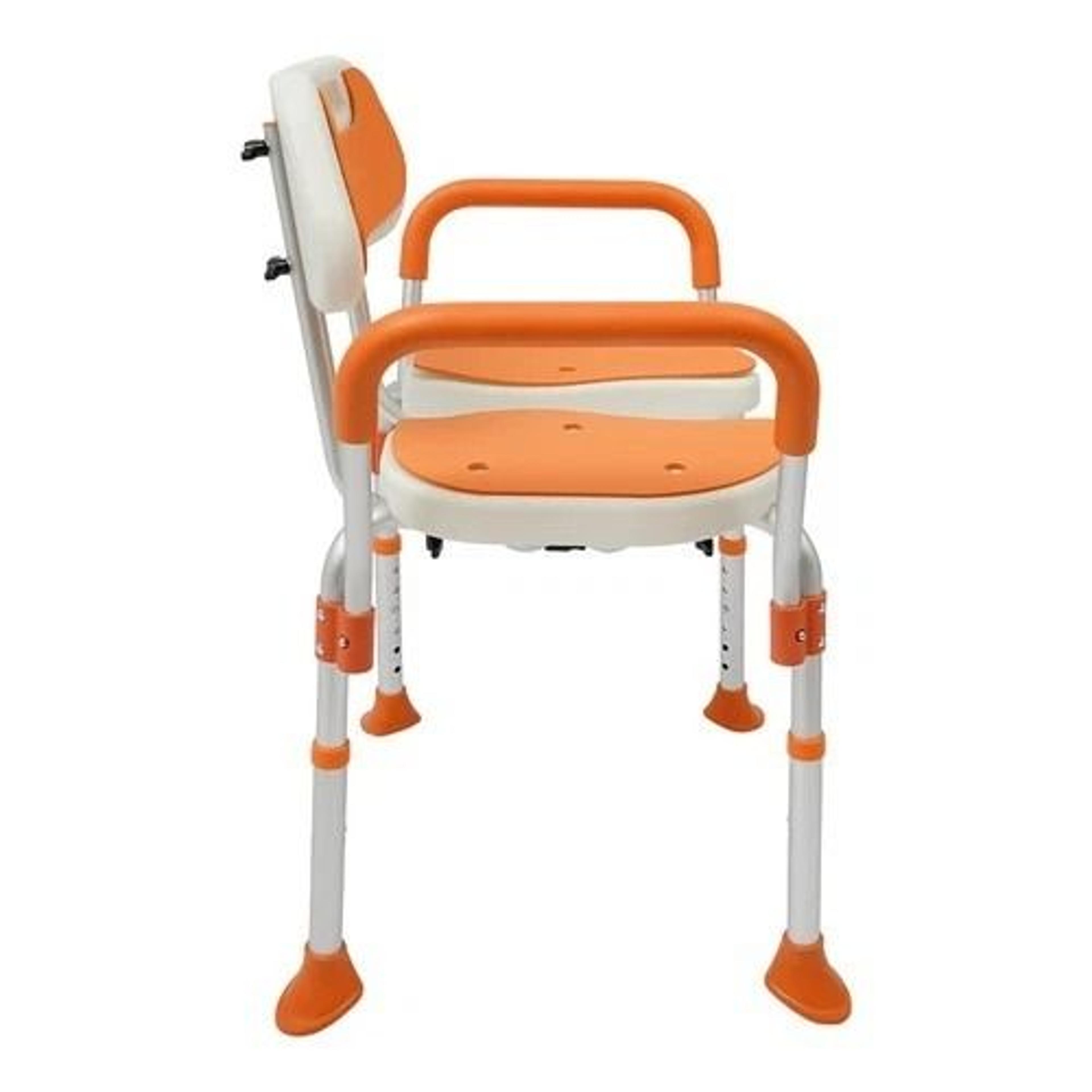 Adjustable Shower Chair For Seniors With Backrest And Armrests Heavy Duty Safety Seat 15