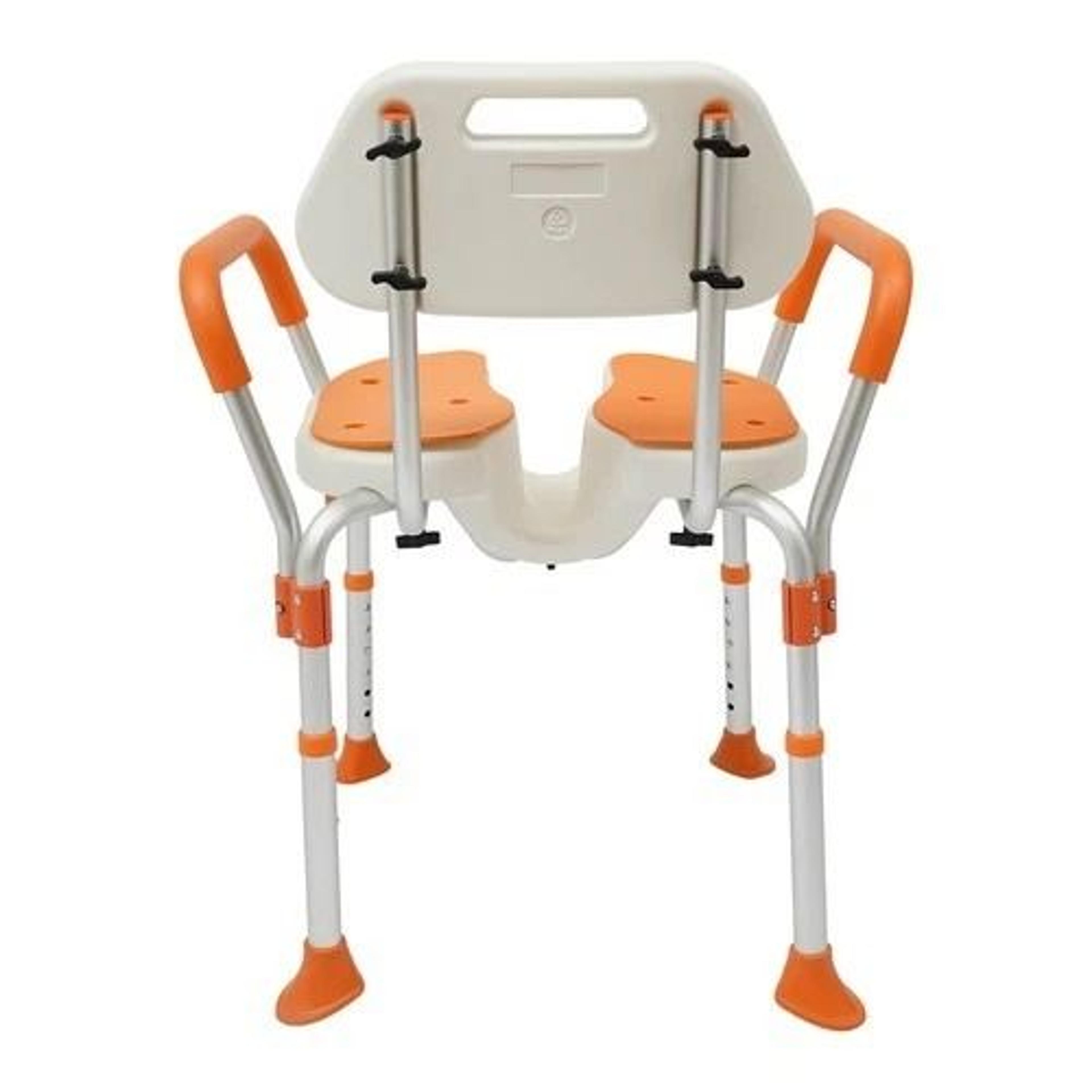 Adjustable Shower Chair For Seniors With Backrest And Armrests Heavy Duty Safety Seat 18