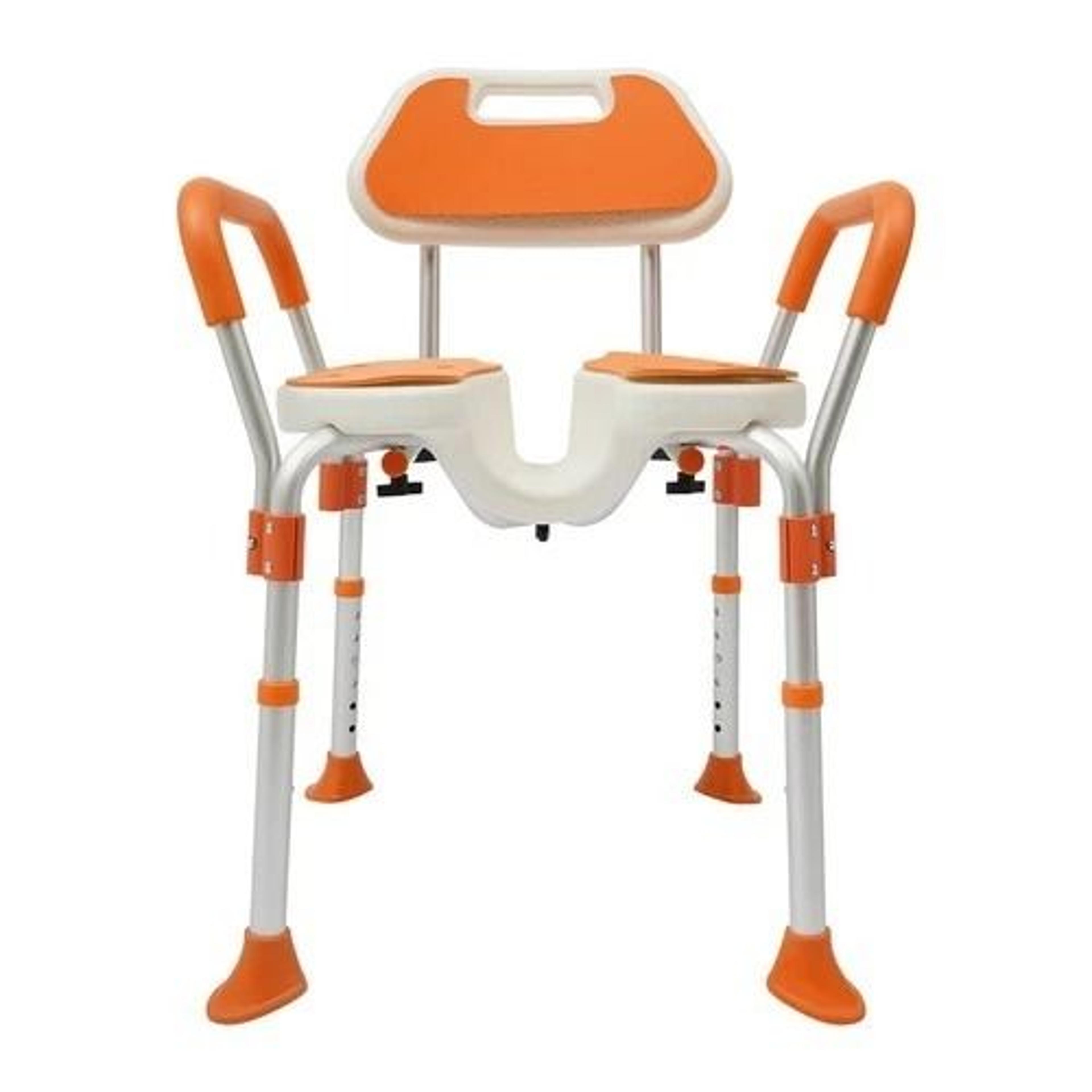 Adjustable Shower Chair For Seniors With Backrest And Armrests Heavy Duty Safety Seat 17