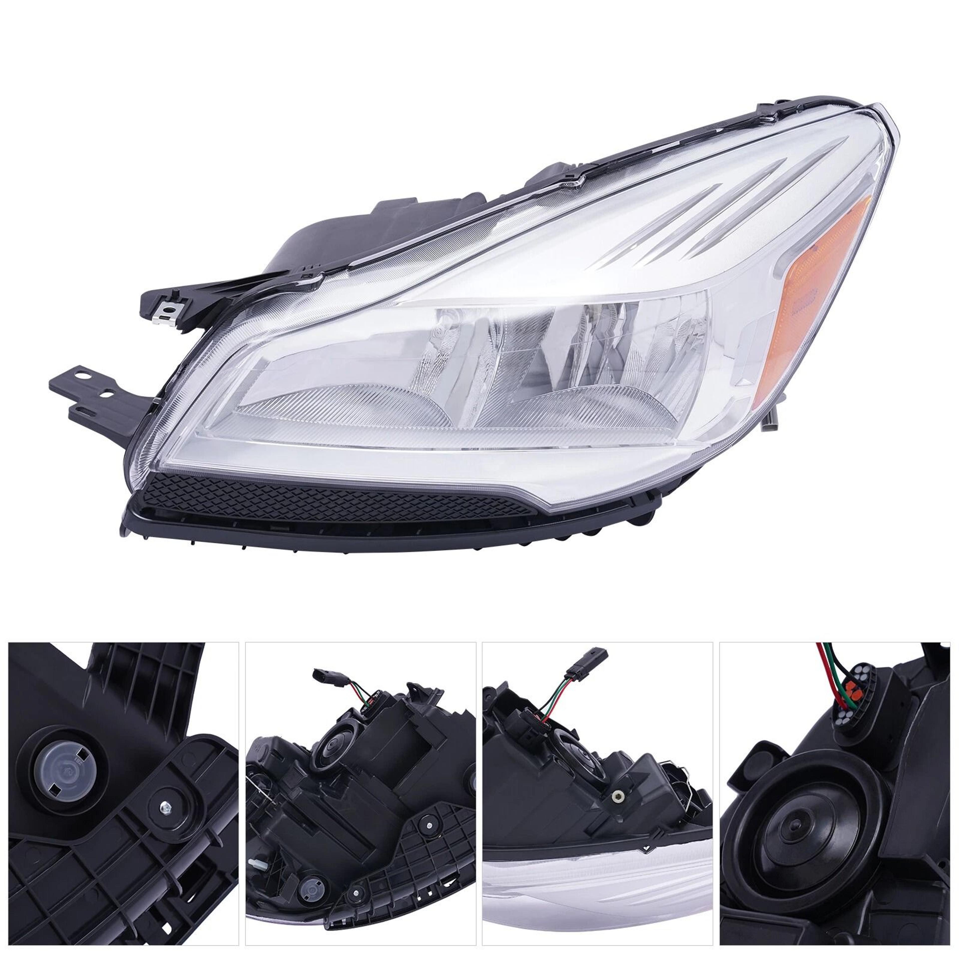 Premium Left Halogen Headlight Assembly For Ford Escape Direct Replacement 4
